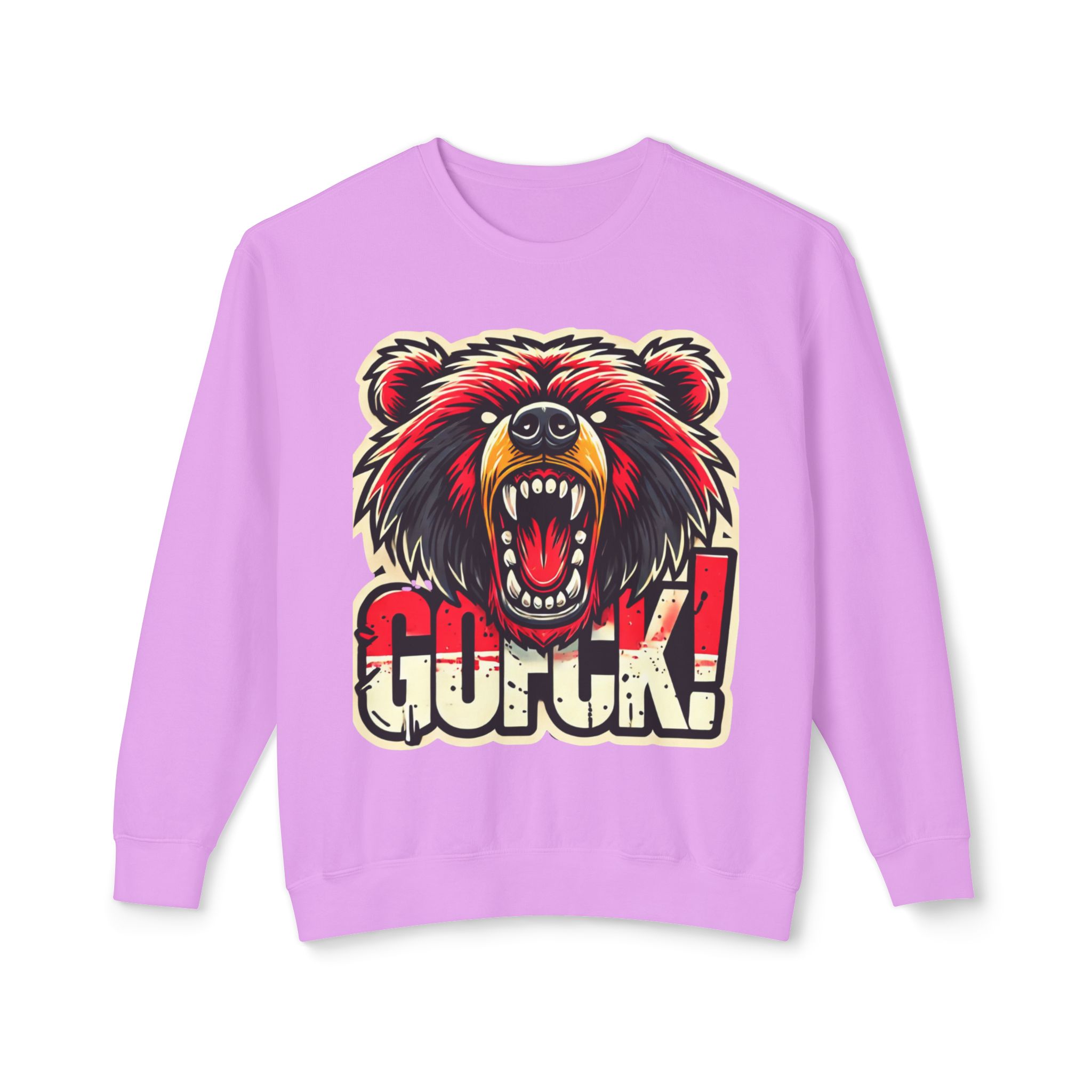 GOFCK Killa Bear. Designer Exclusive Unisex Lightweight Crewneck Sweatshirt - Image 49
