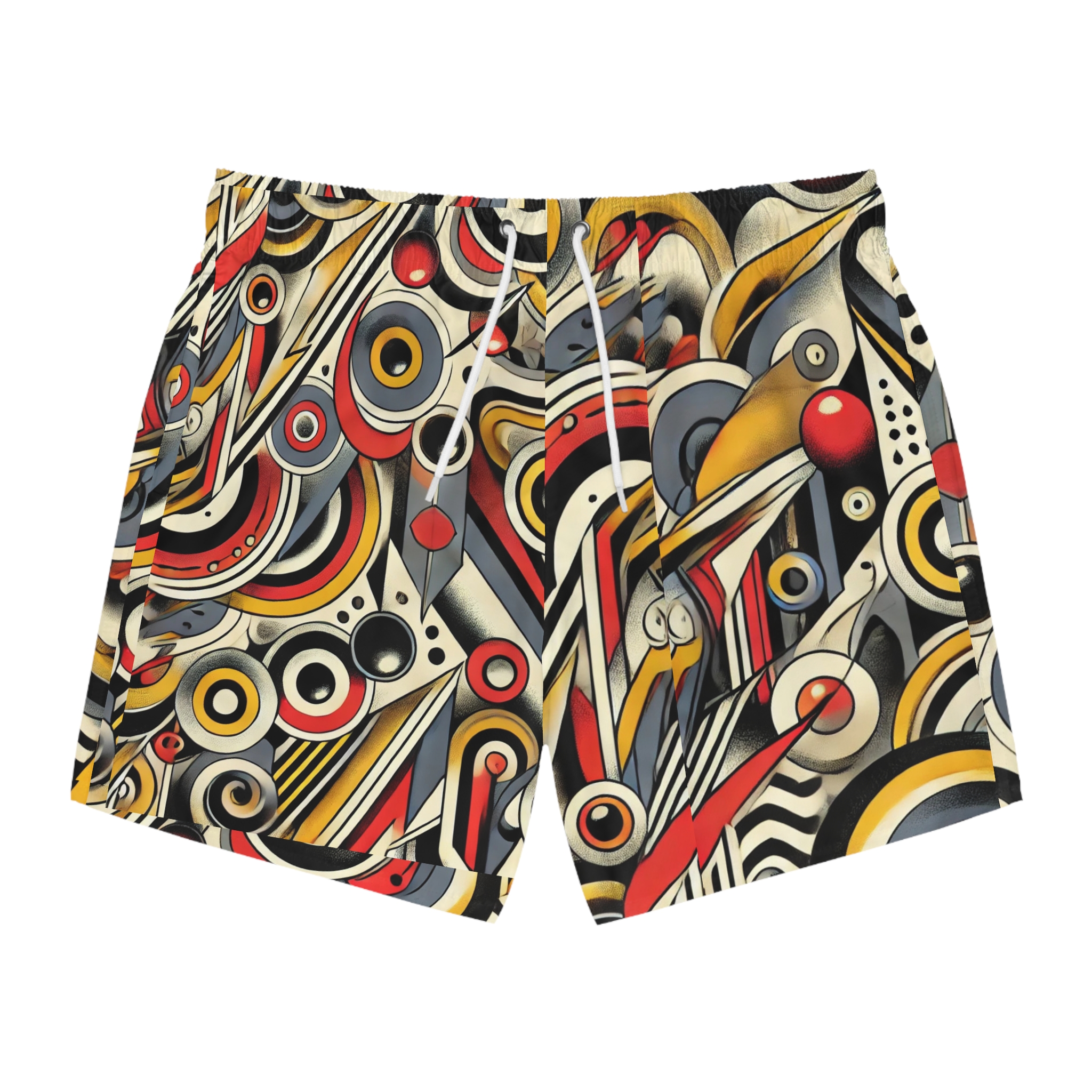 GOFCK Flaming Male Swim Trunks (AOP) Unique Shorts Design. - Image 2