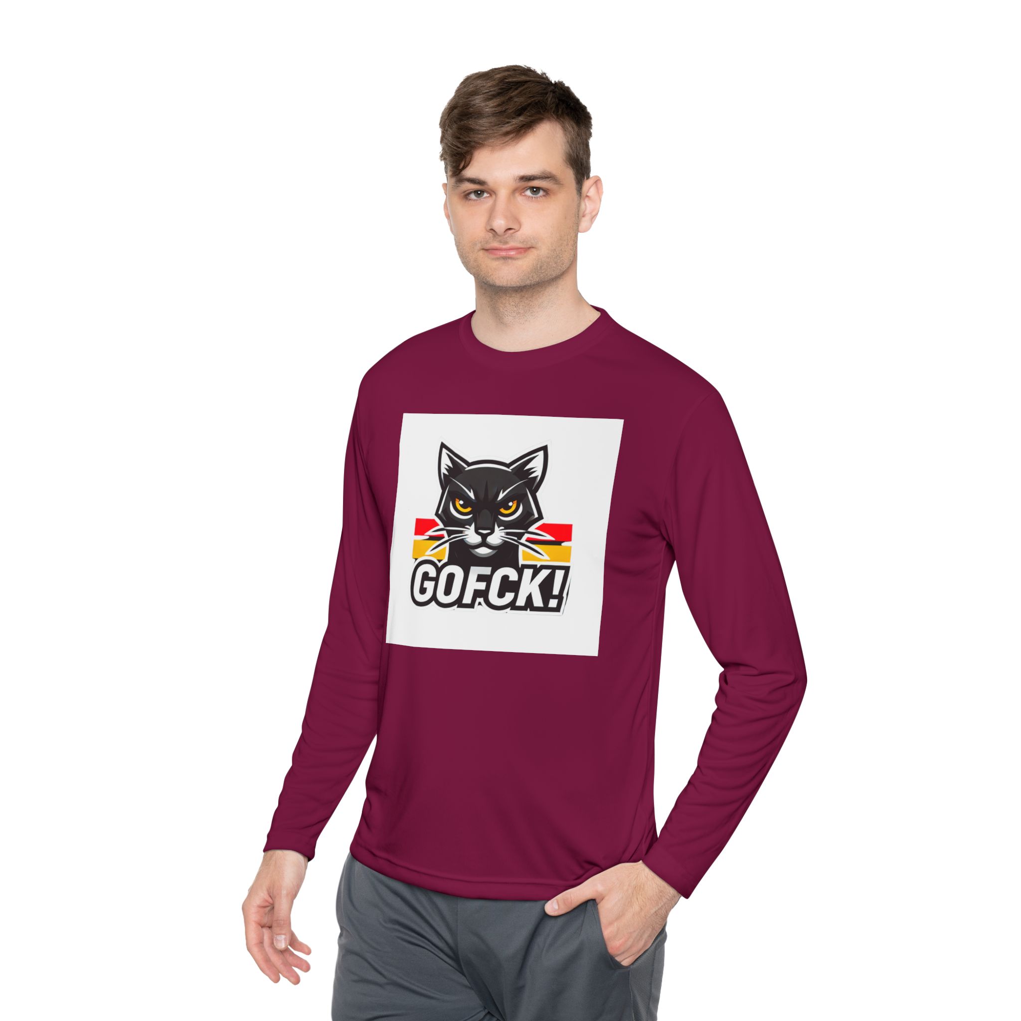 GOFCK BlackCatt Unisex Lightweight Designer Long Sleeve Tee Exclusive - Image 47