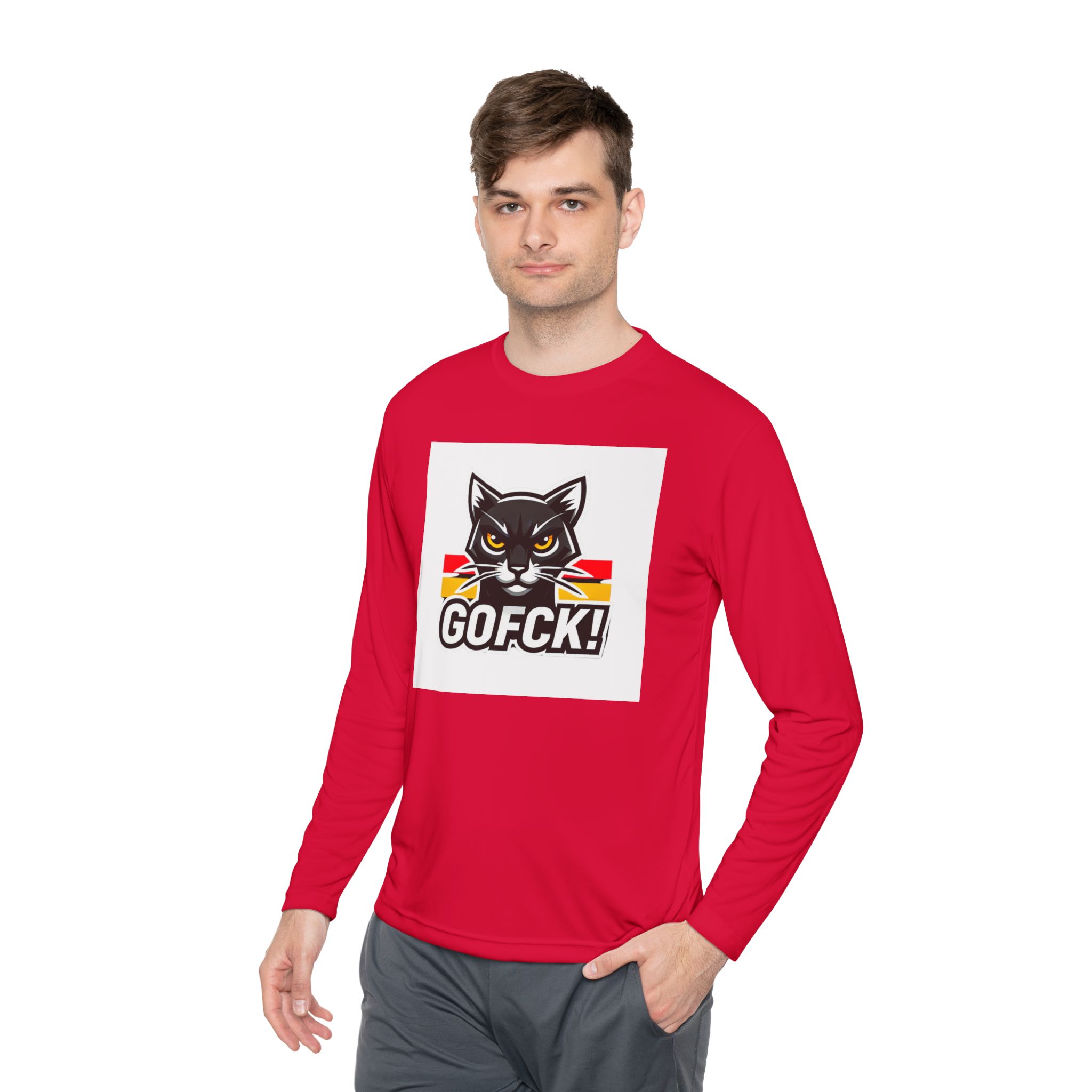 GOFCK BlackCatt Unisex Lightweight Designer Long Sleeve Tee Exclusive - Image 43