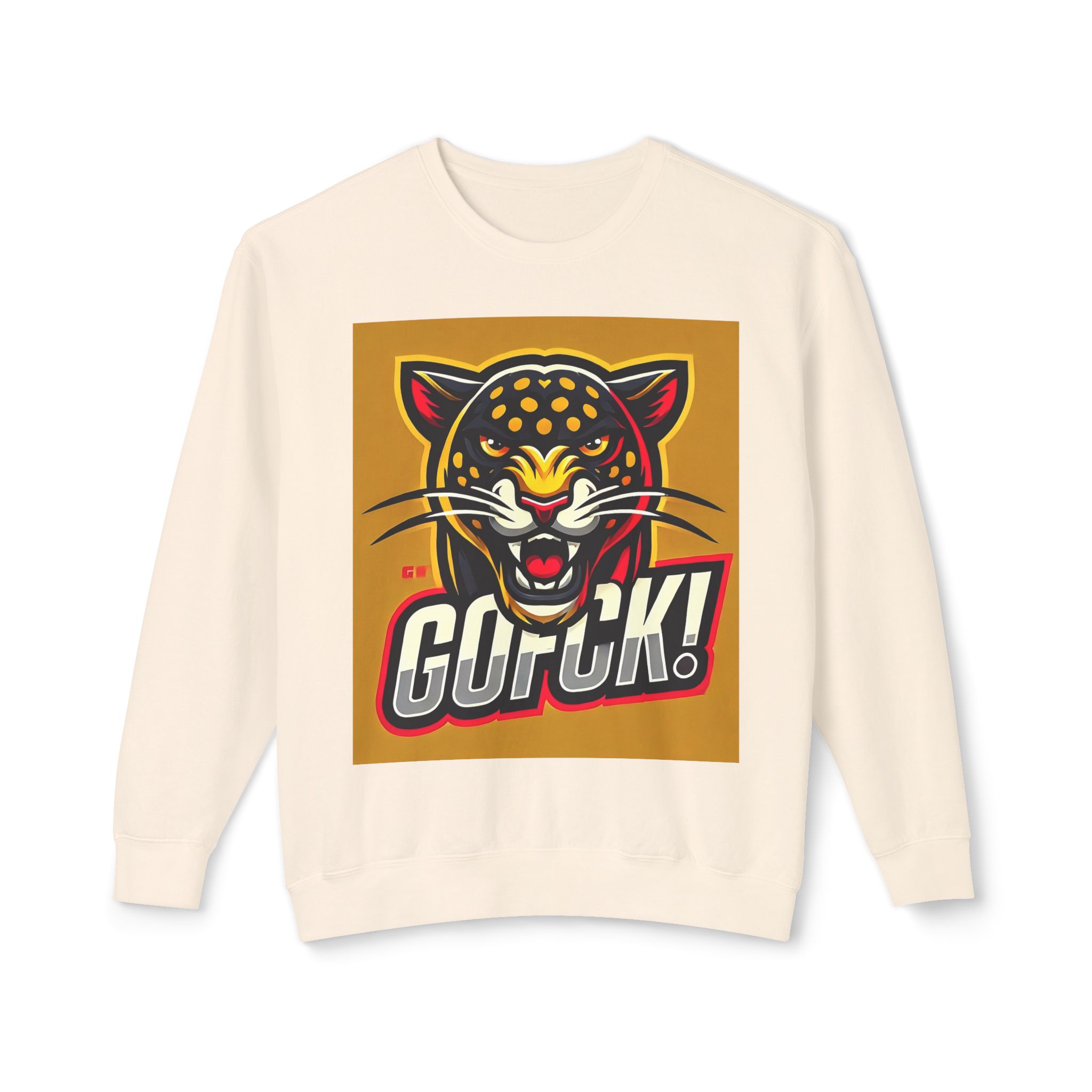 GOFCK Mad Panther. Designer Exclusive Unisex Lightweight Crewneck Sweatshirt - Image 5