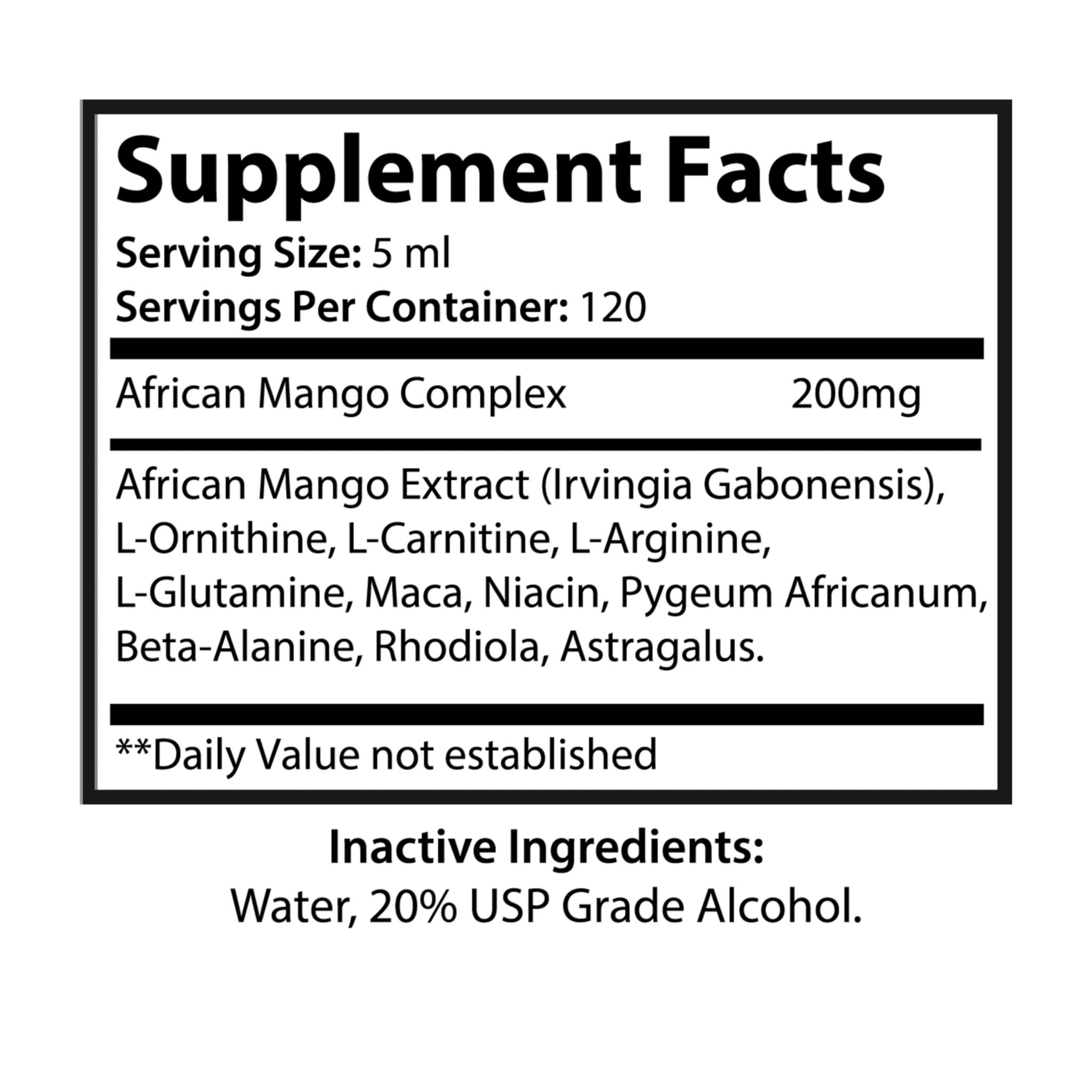 GOFCK Labs. Pure African Mango Drops Natural Extract Supplement (60ml, 2fl.oz) - Image 6