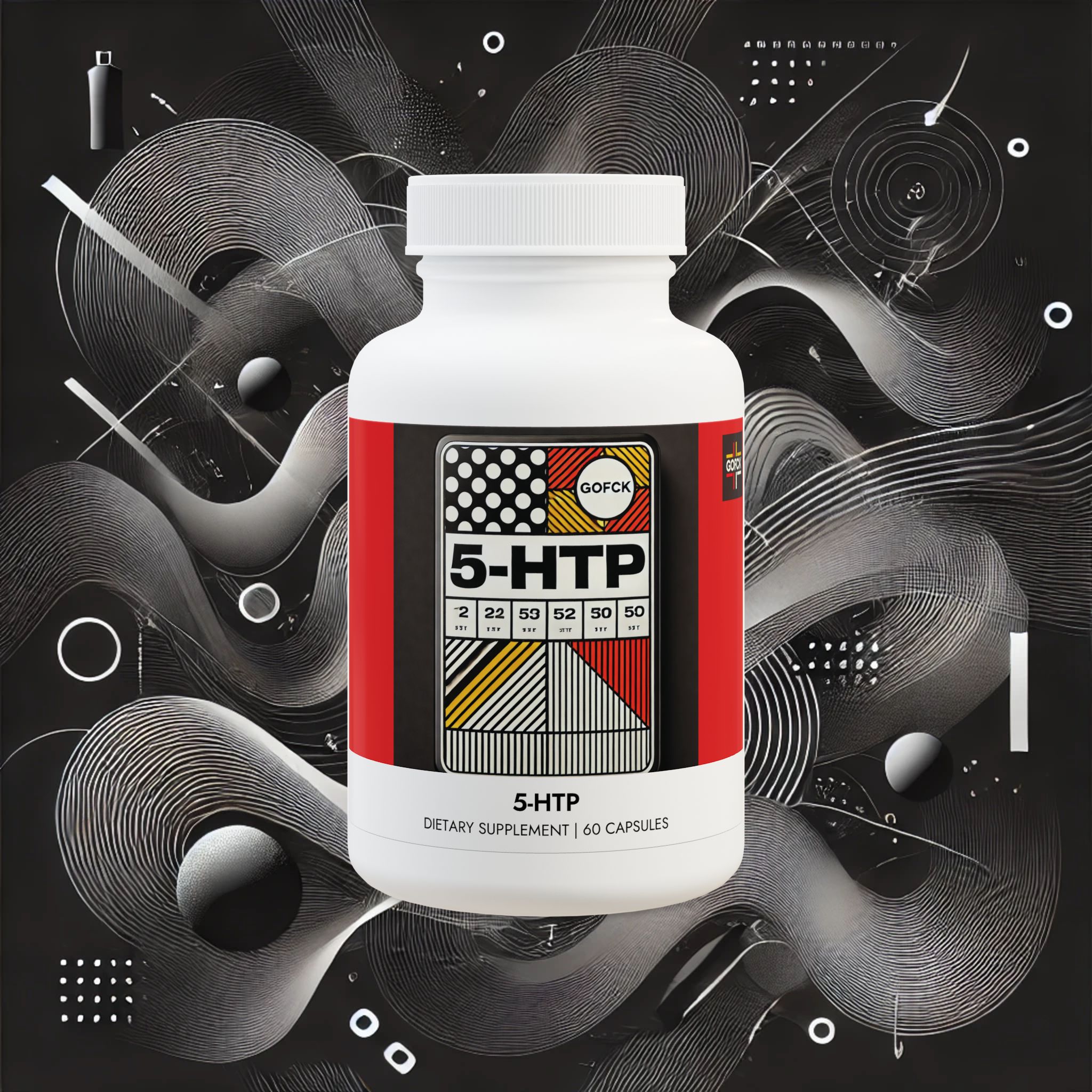 GOFCK Labs. Unique 5-HTP Strong and Healthy Sleep Patterns Supplement (60 Capsules) Original 5-Hydroxytryptophan