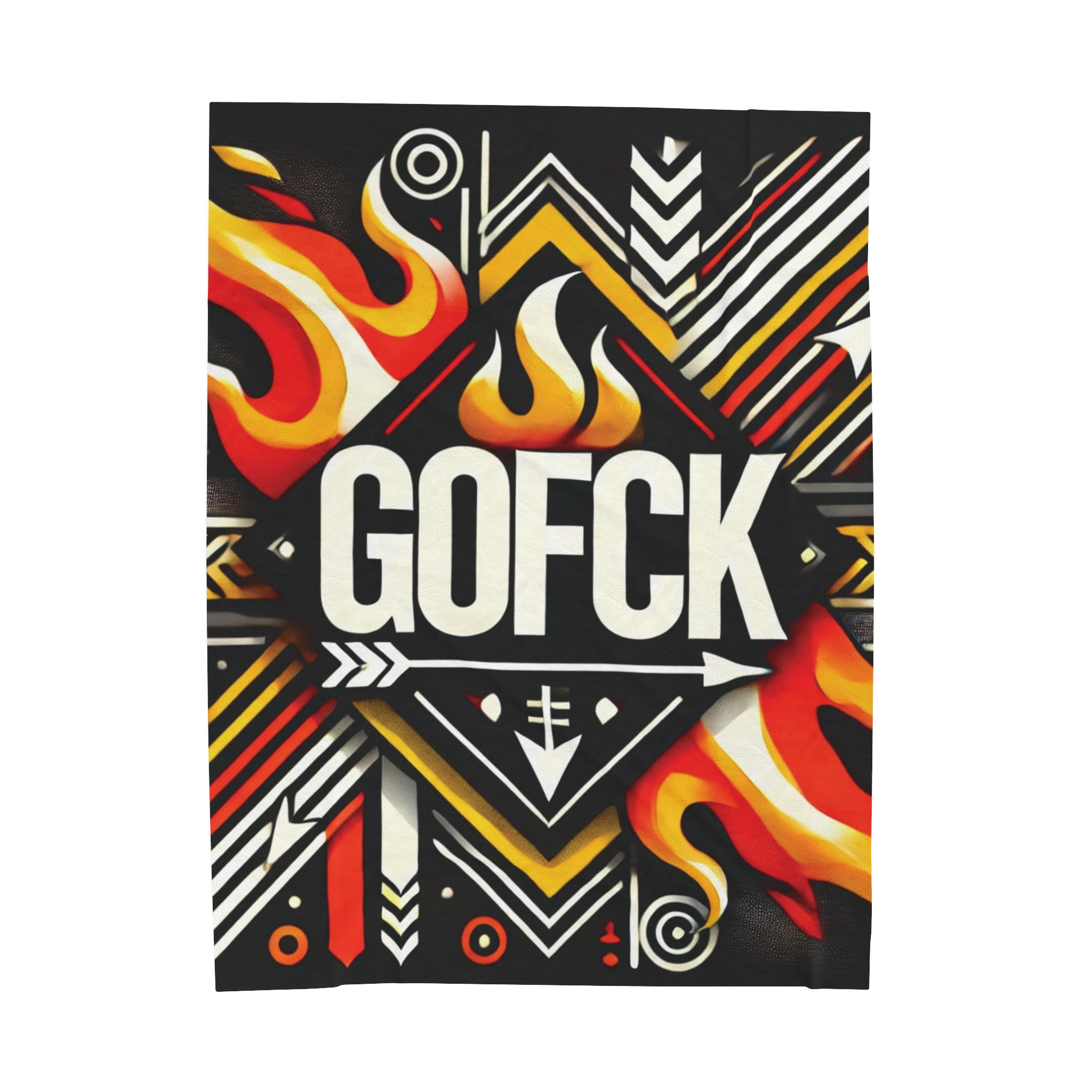 GOFCK Tribal Designer. Exclusive model. Limited Edition Velveteen Plush Blanket - Image 2