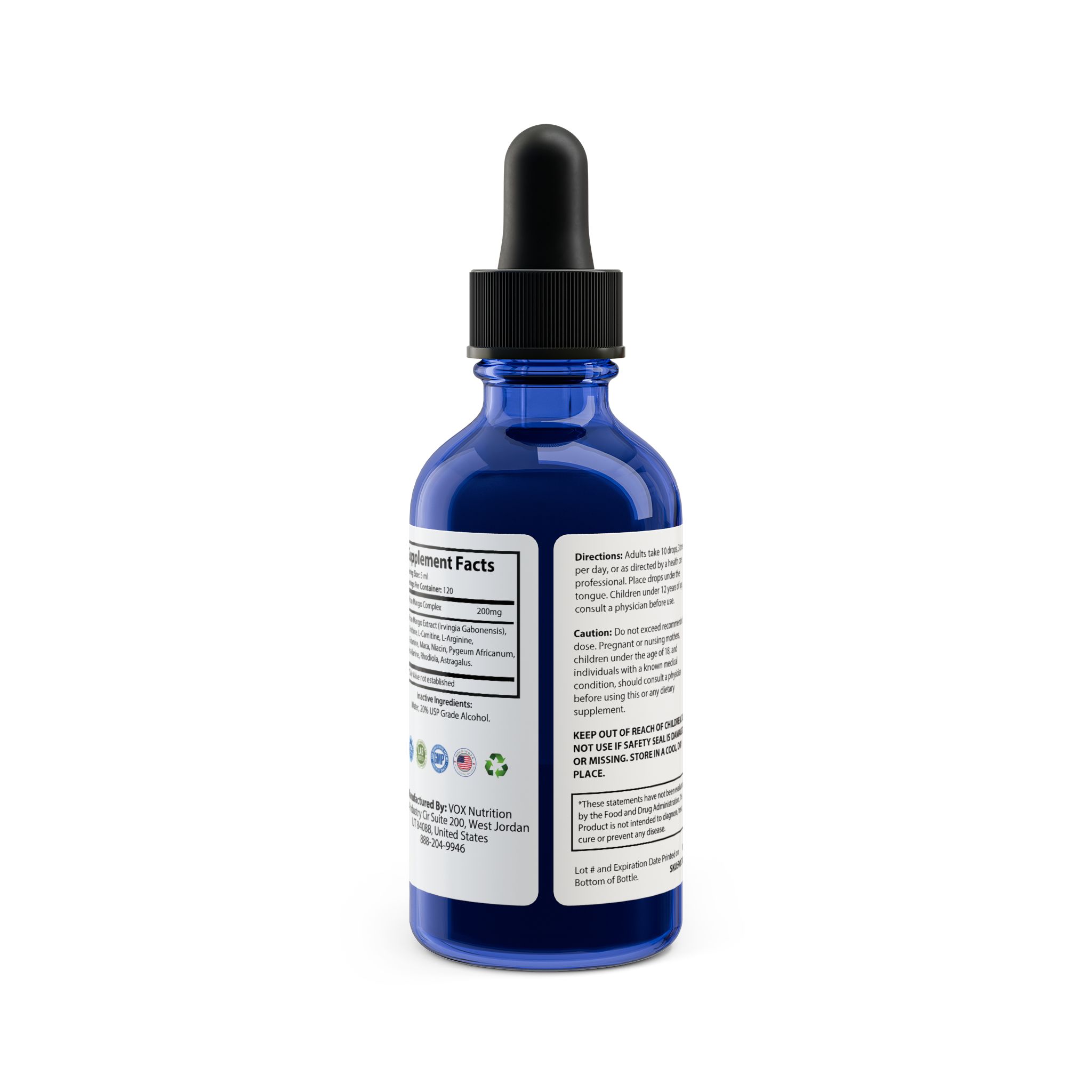 GOFCK Labs. Pure African Mango Drops Natural Extract Supplement (60ml, 2fl.oz) - Image 3