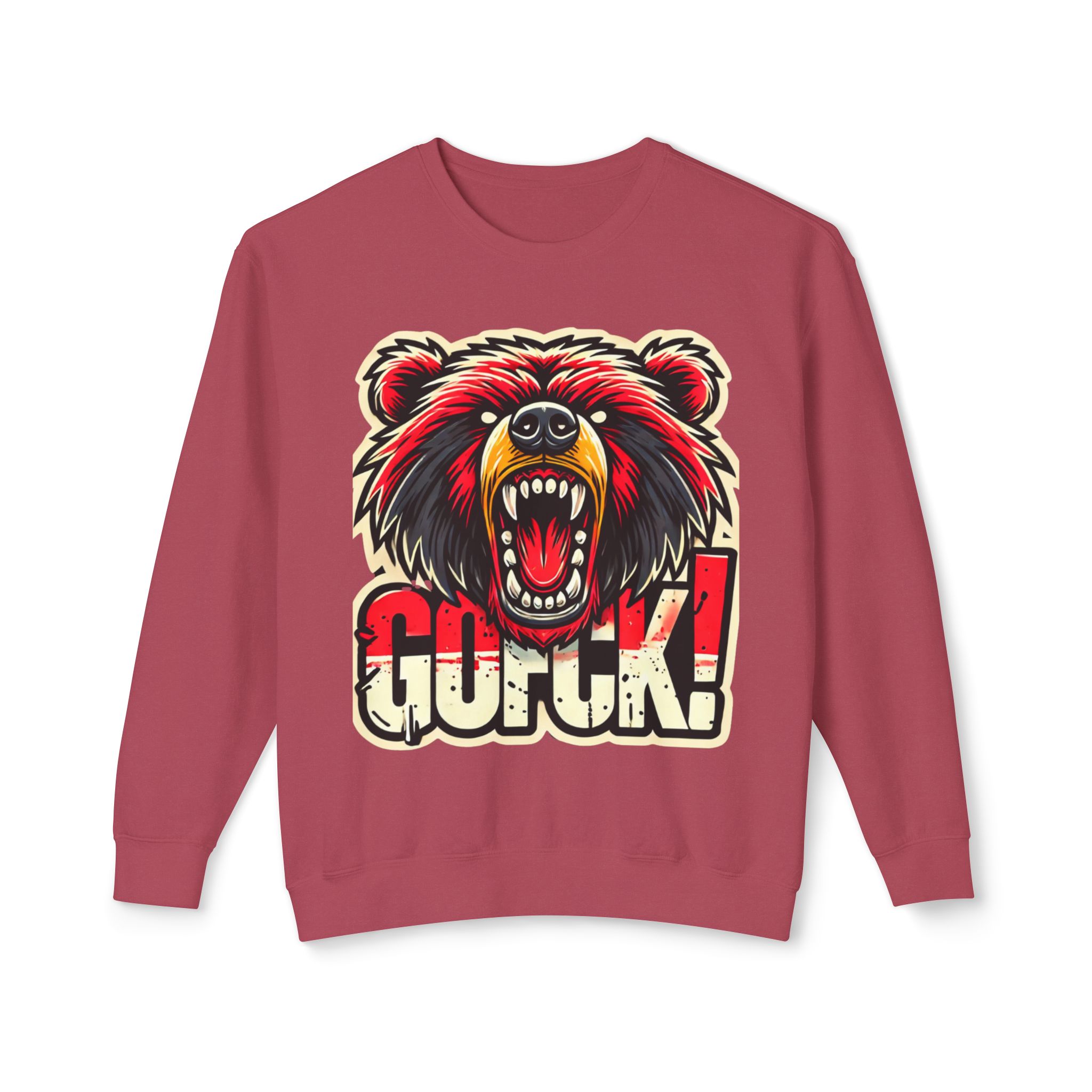 GOFCK Killa Bear. Designer Exclusive Unisex Lightweight Crewneck Sweatshirt - Image 53