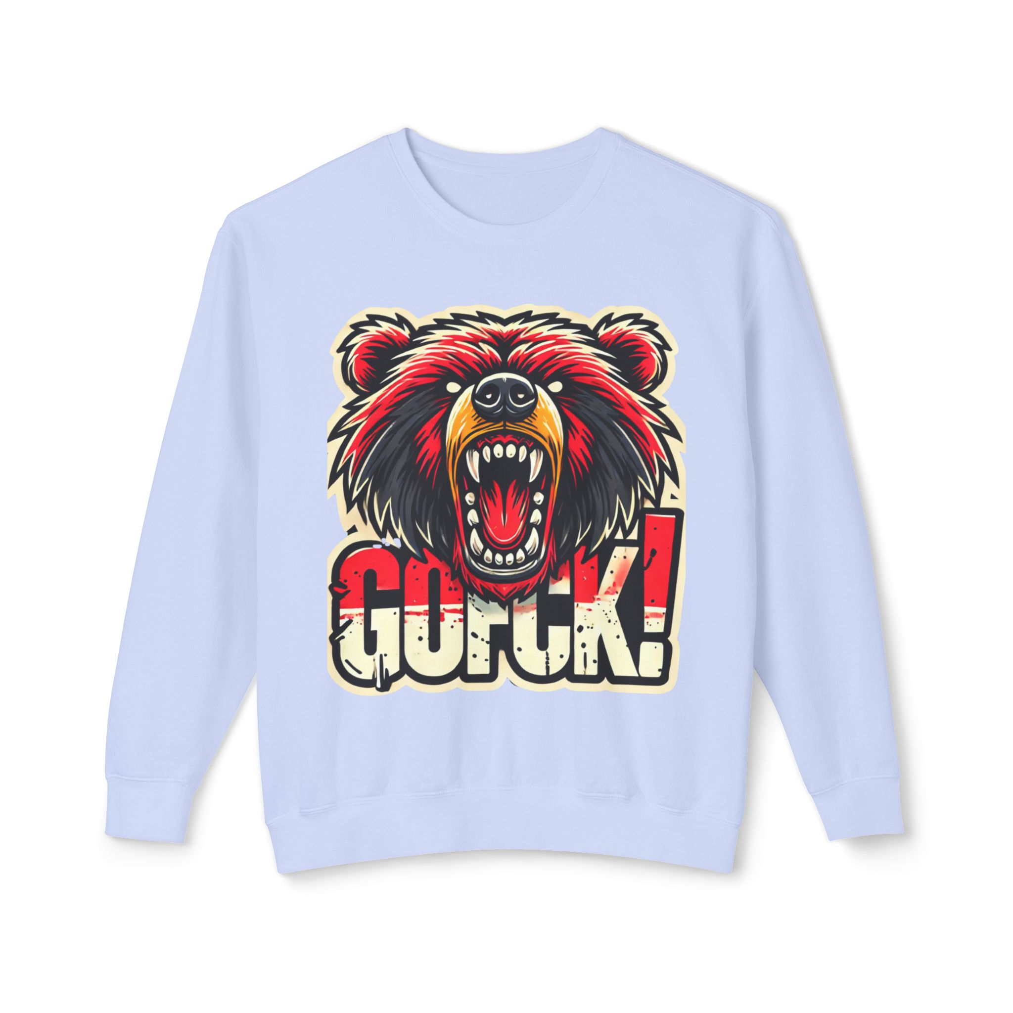 GOFCK Killa Bear. Designer Exclusive Unisex Lightweight Crewneck Sweatshirt - Image 37