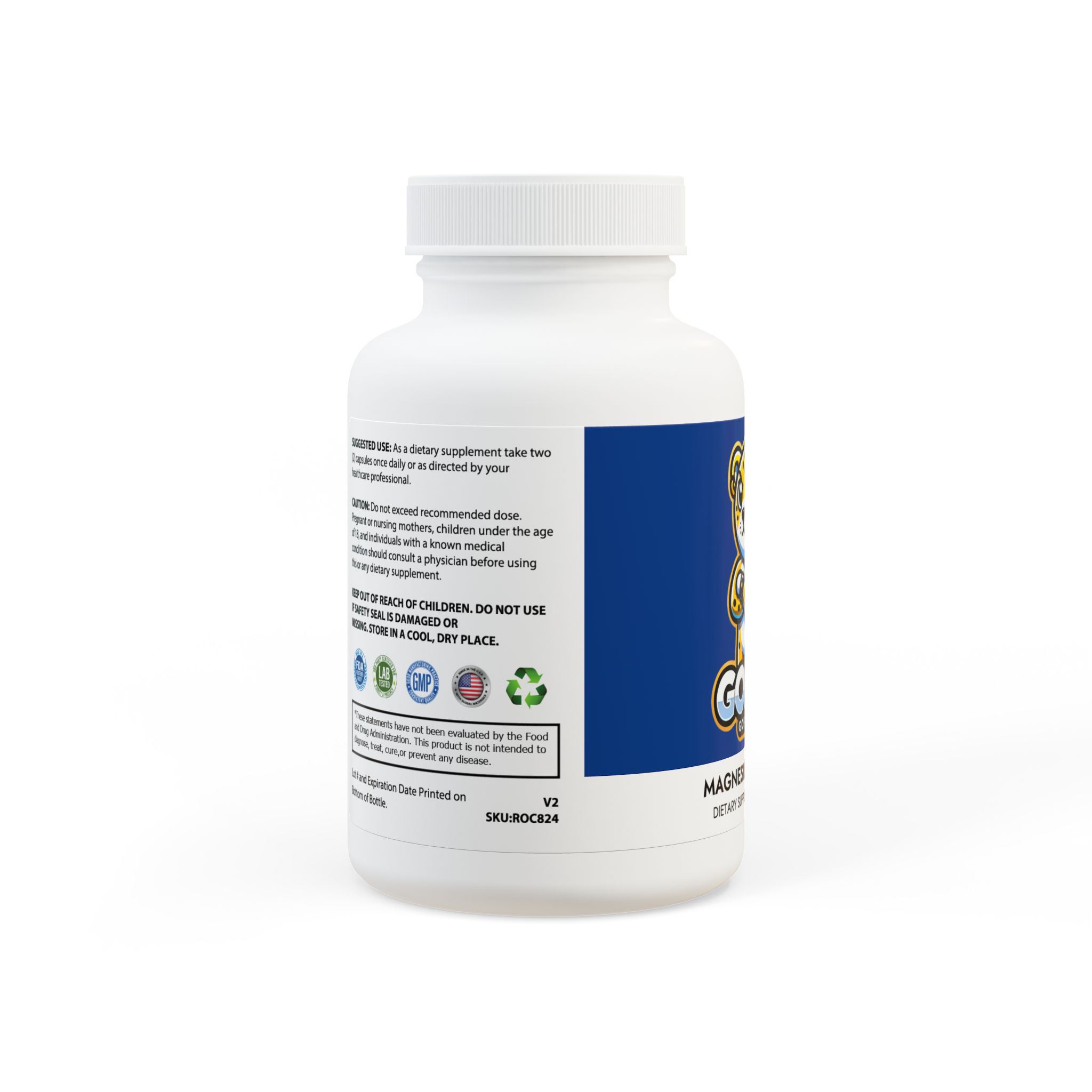 GOFCK Labs. Super Magnesium Glycinate Strong Supplement (60 Capsules) - Image 2