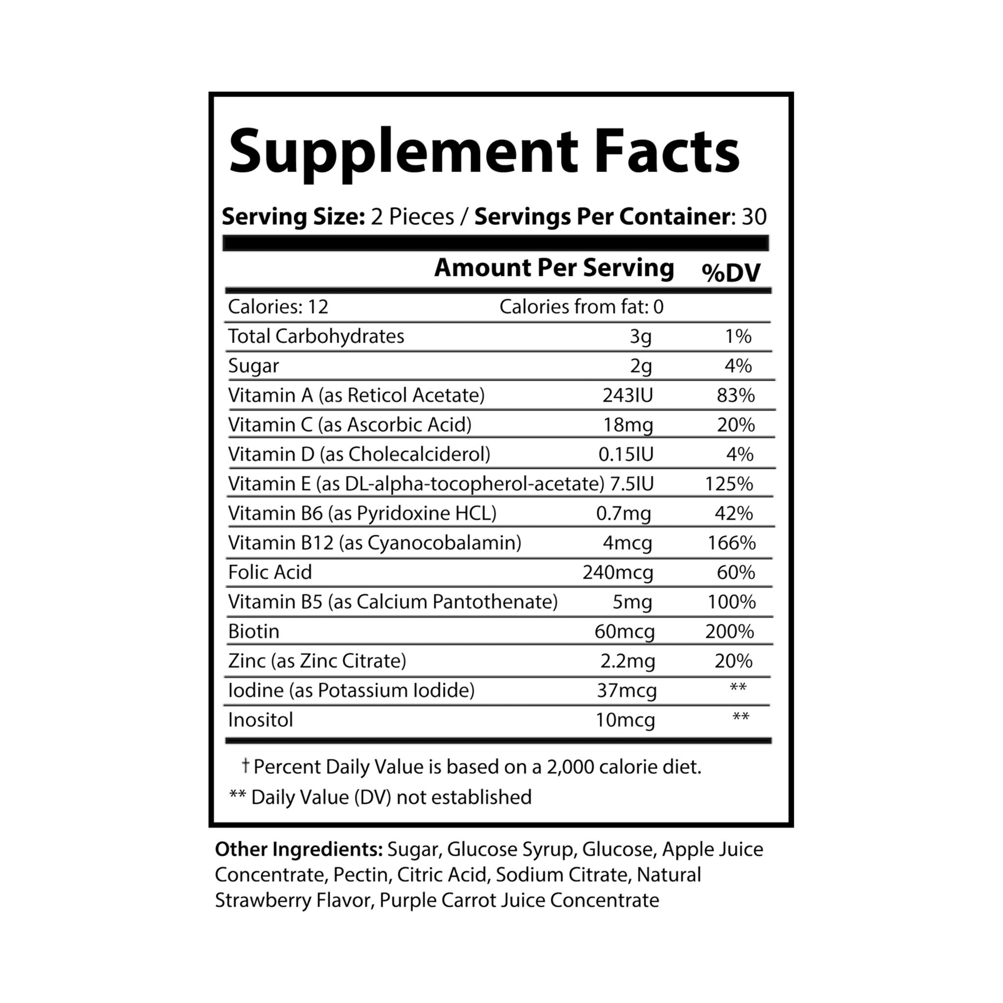 GOFCK Labs. Super Multivitamin Gummies for Adults (60 Gummies) - Image 4