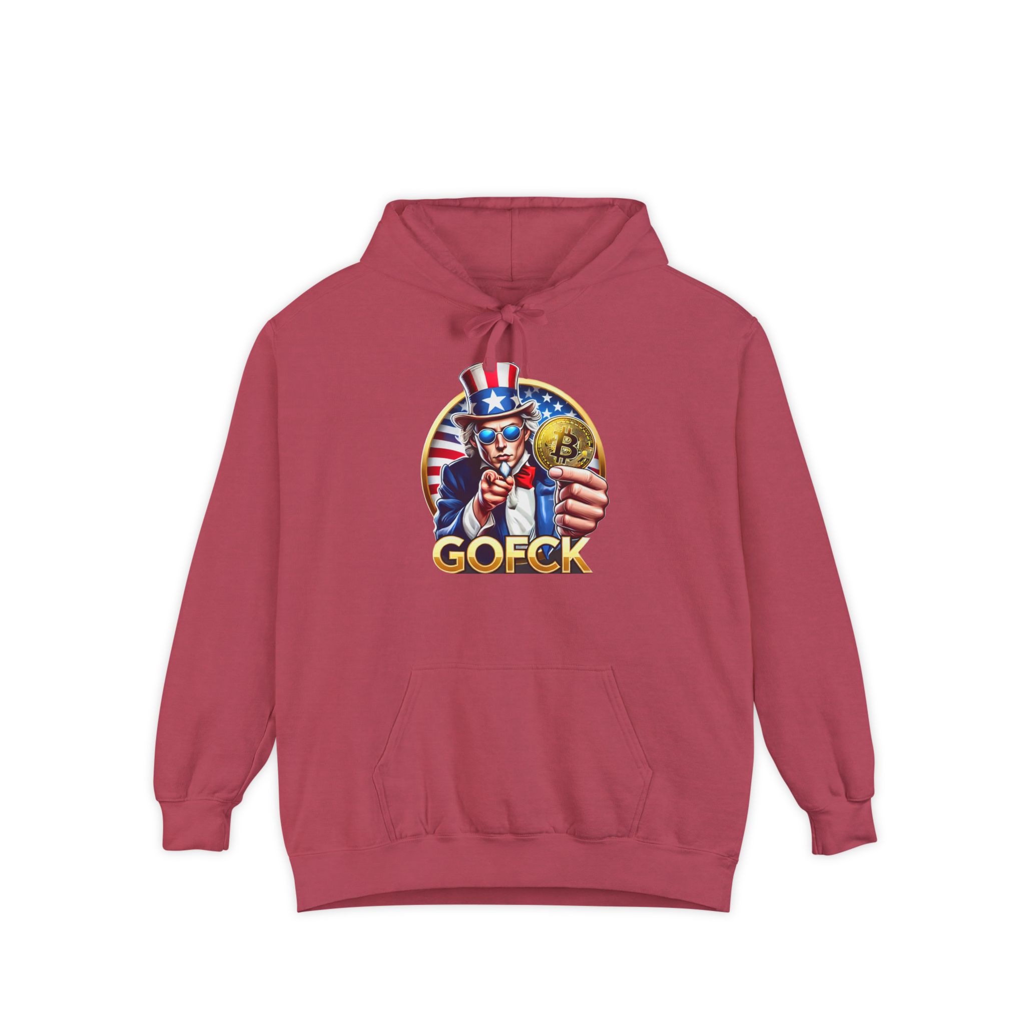 GOFCK Uncle Must. Designer Unisex Garment-Dyed Hoodie - Image 41