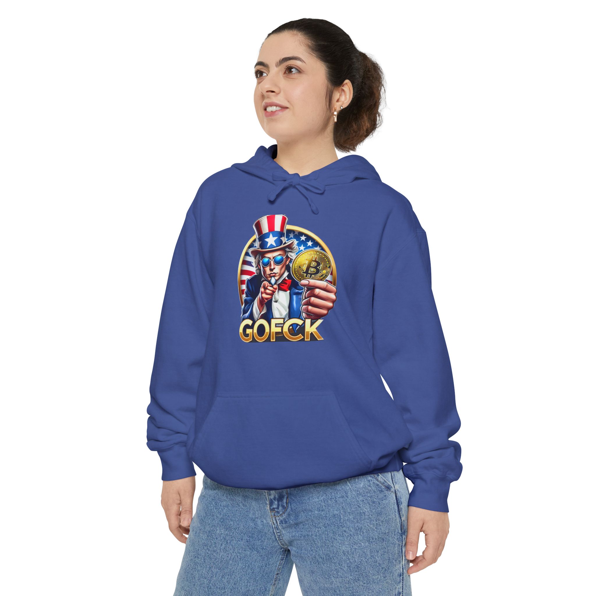 GOFCK Uncle Must. Designer Unisex Garment-Dyed Hoodie