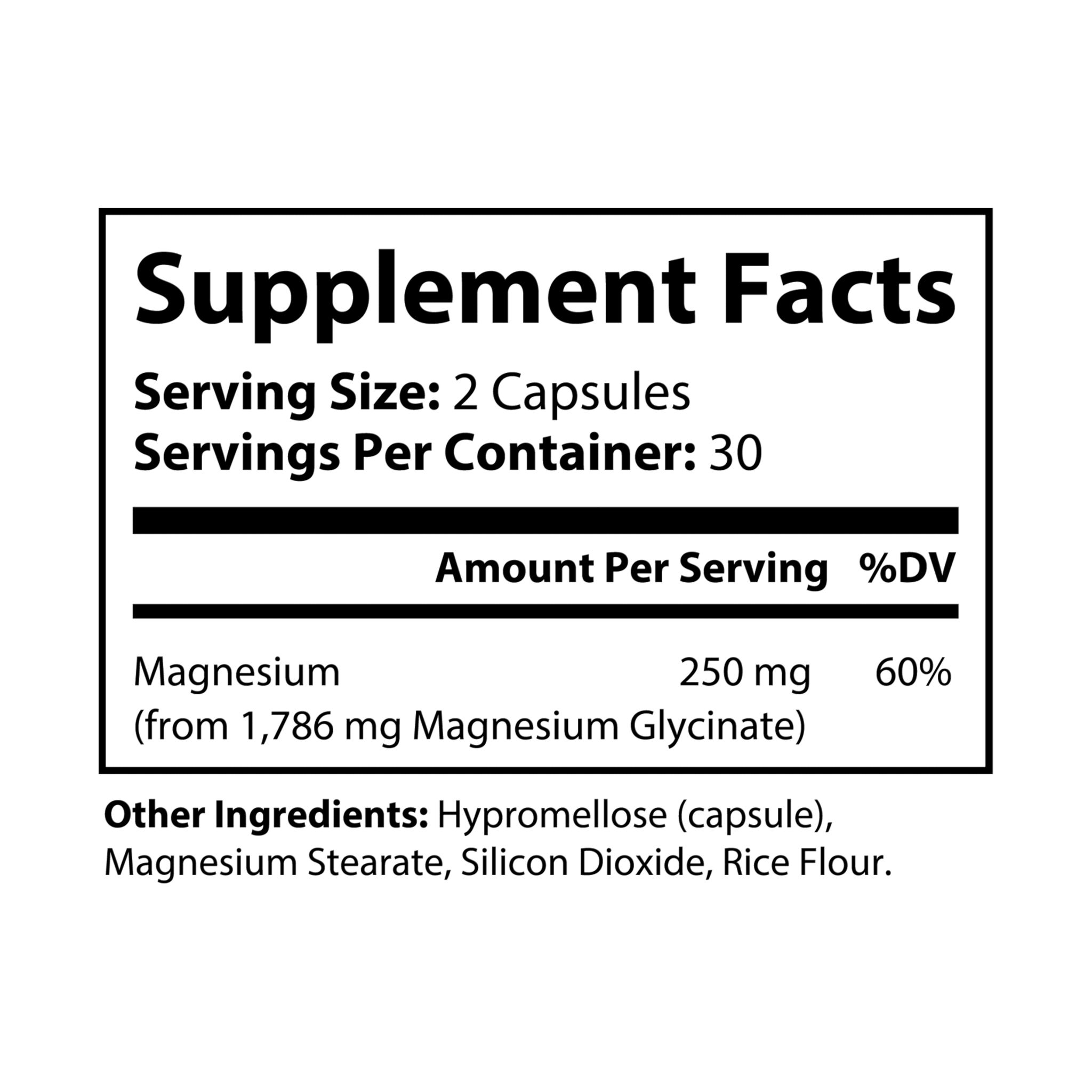GOFCK Labs. Super Magnesium Glycinate Strong Supplement (60 Capsules) - Image 5