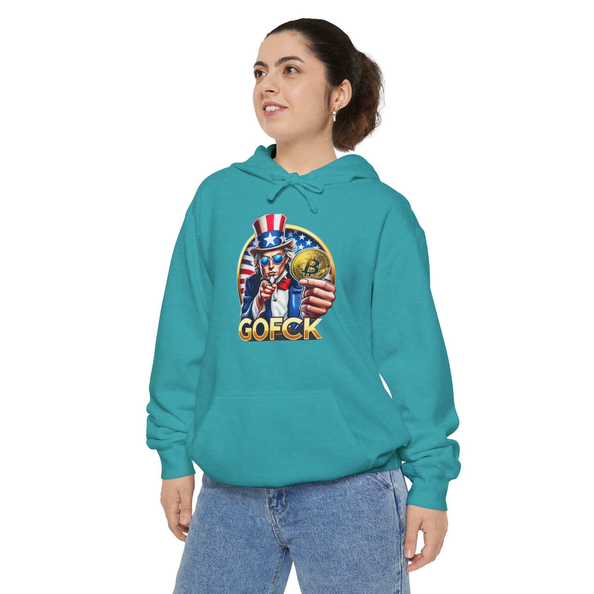 GOFCK Uncle Must. Designer Unisex Garment-Dyed Hoodie - Image 27