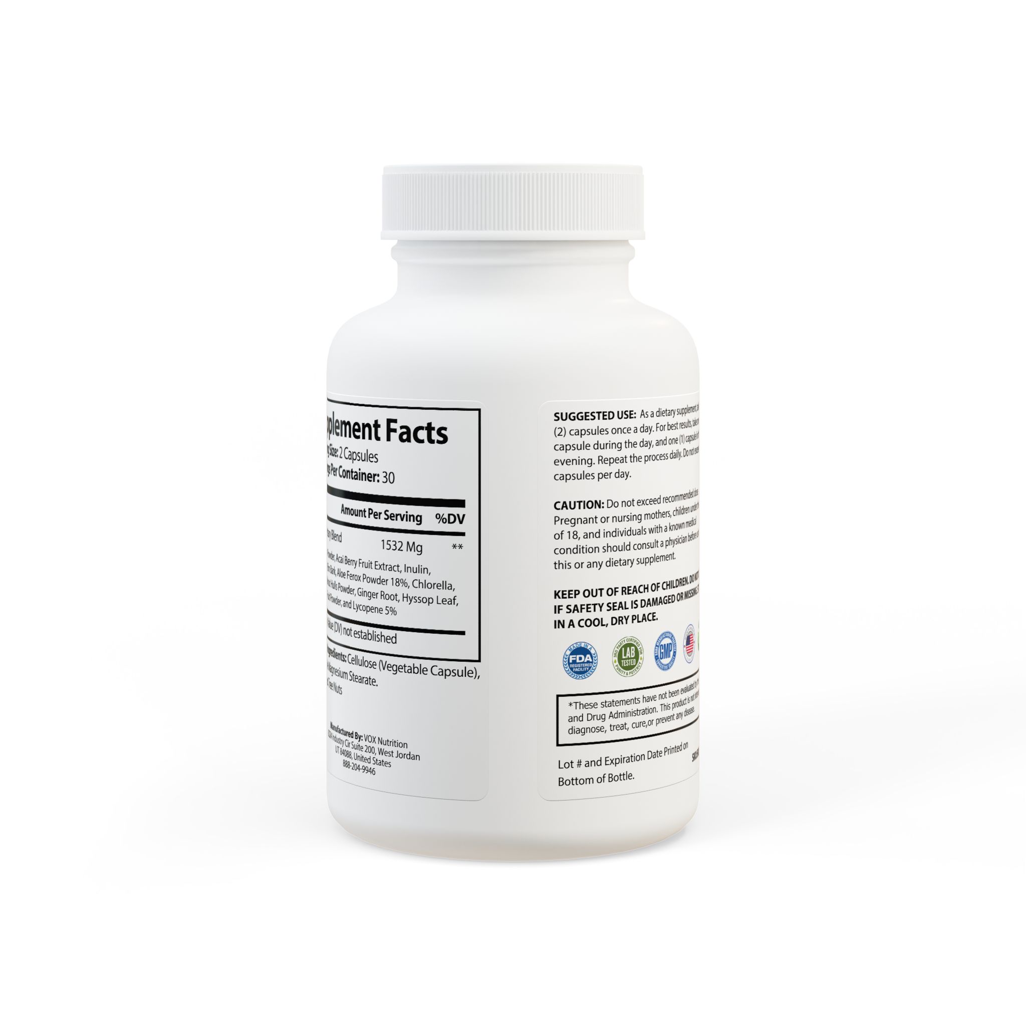 GOFCK Labs. Original Acai Berry Complex. Imported Natural Super Supplement (60 Capsules) - Image 3