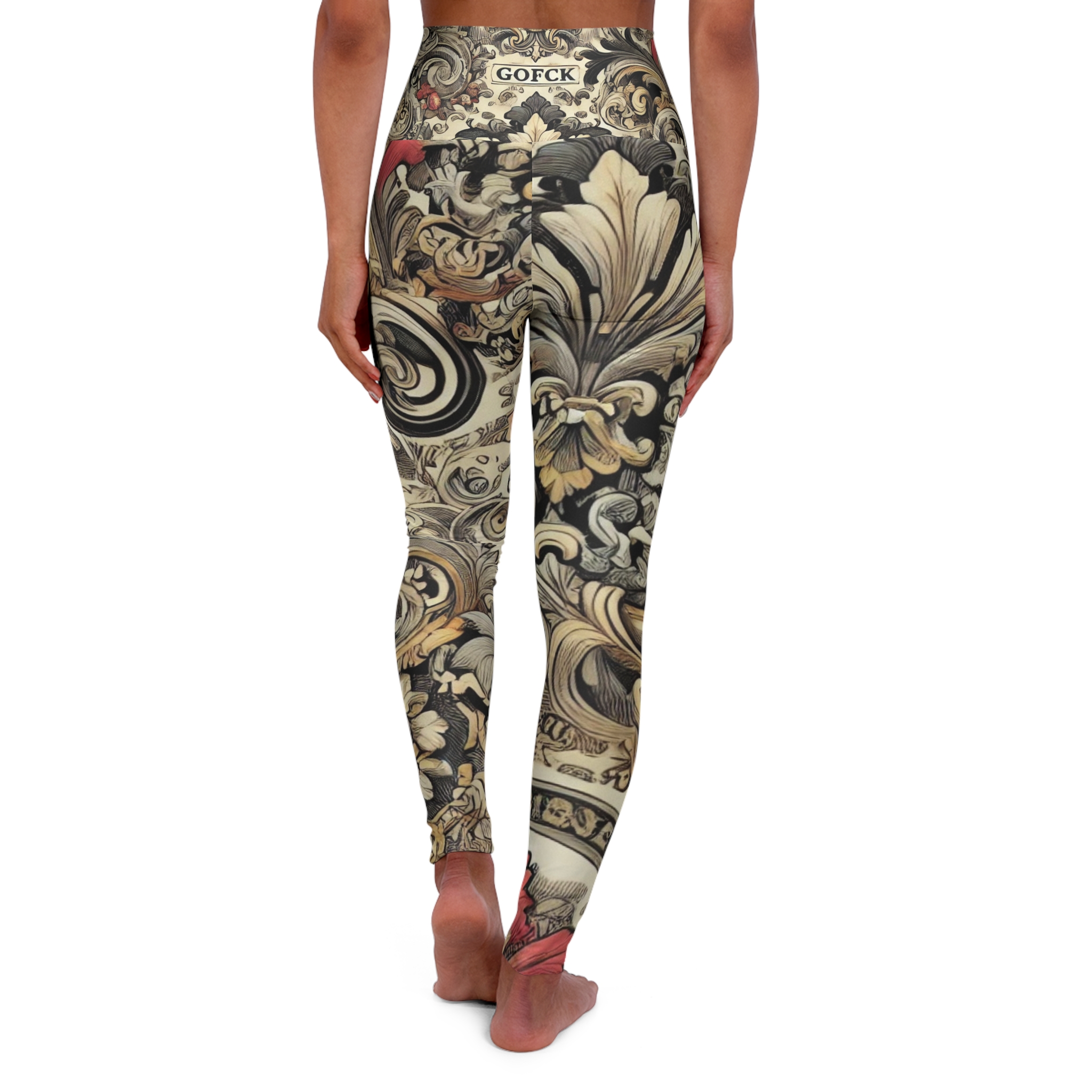 GOFCK Royal Lady Sport Designer HQ. High Waisted Yoga Leggings (AOP) - Image 2
