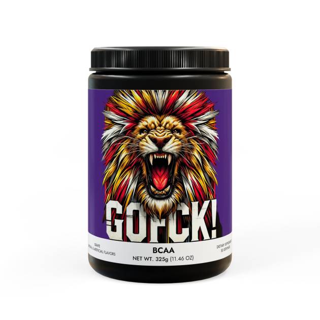 GOFCK Labs. Strong BCAA Supplement, Grape flavor. (325g, 11.46oz, 50 servings)