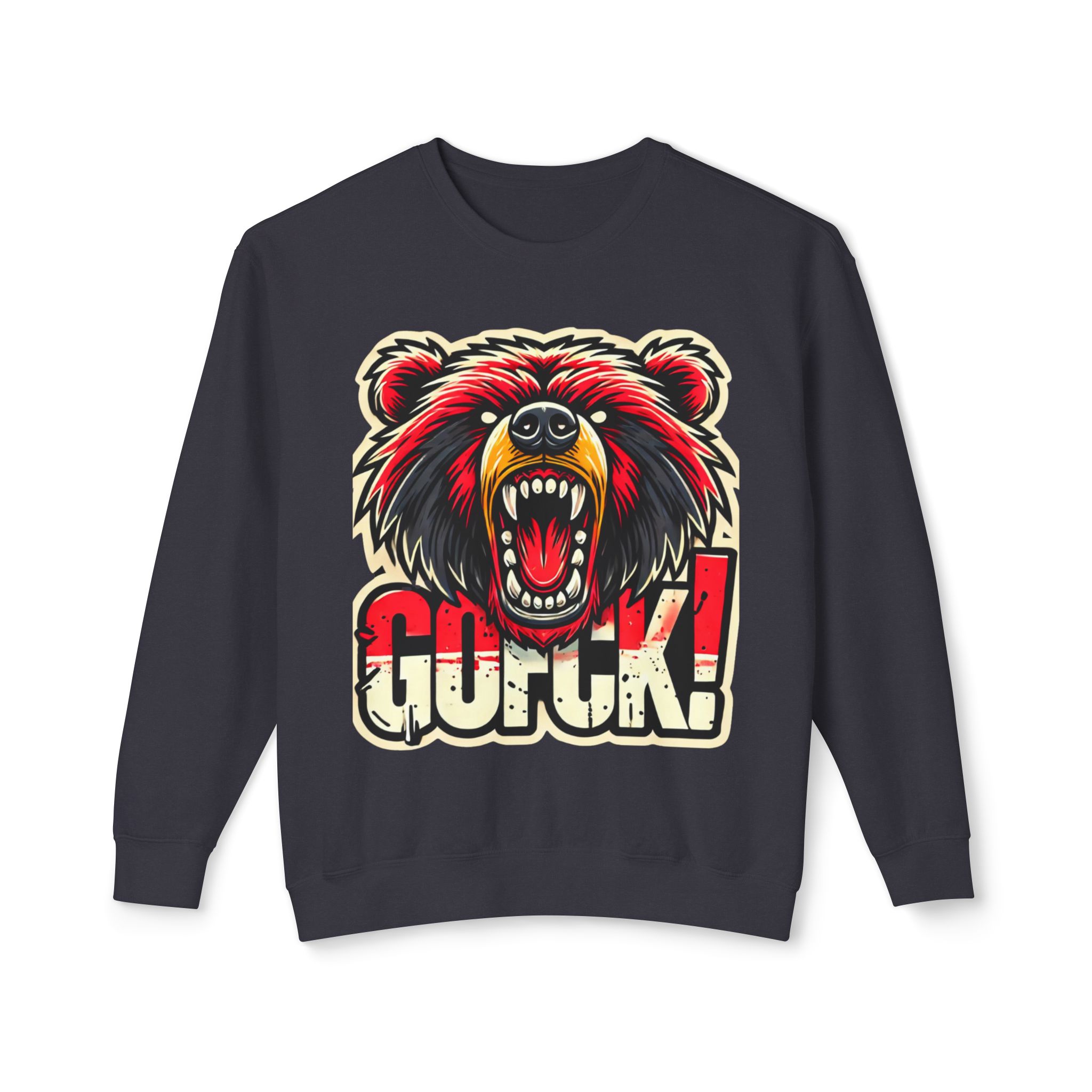 GOFCK Killa Bear. Designer Exclusive Unisex Lightweight Crewneck Sweatshirt - Image 45