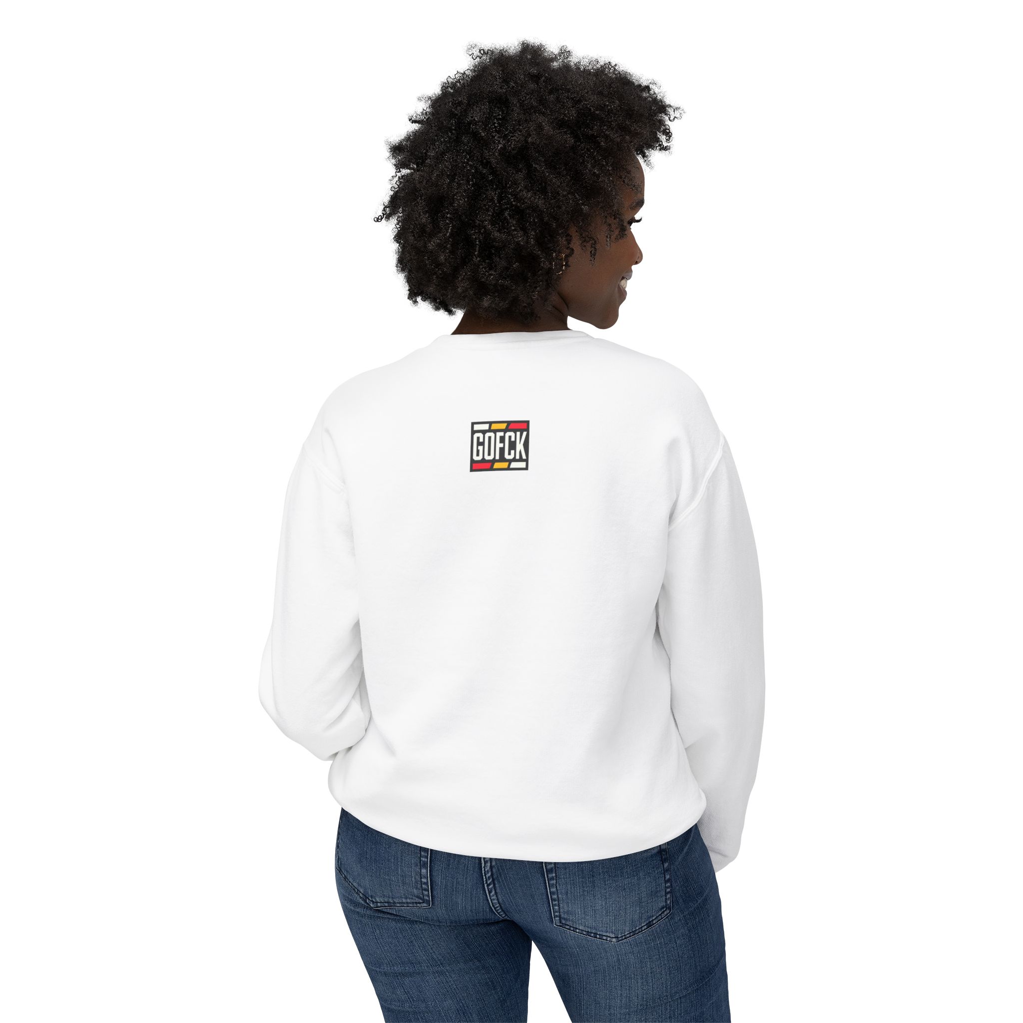 GOFCK Mad Panther. Designer Exclusive Unisex Lightweight Crewneck Sweatshirt - Image 4