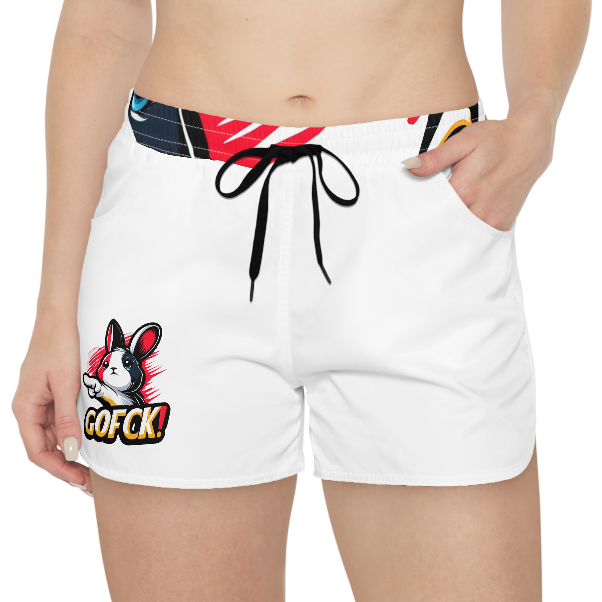 GOFCK WildBunny Designer Women's Casual Shorts (AOP)