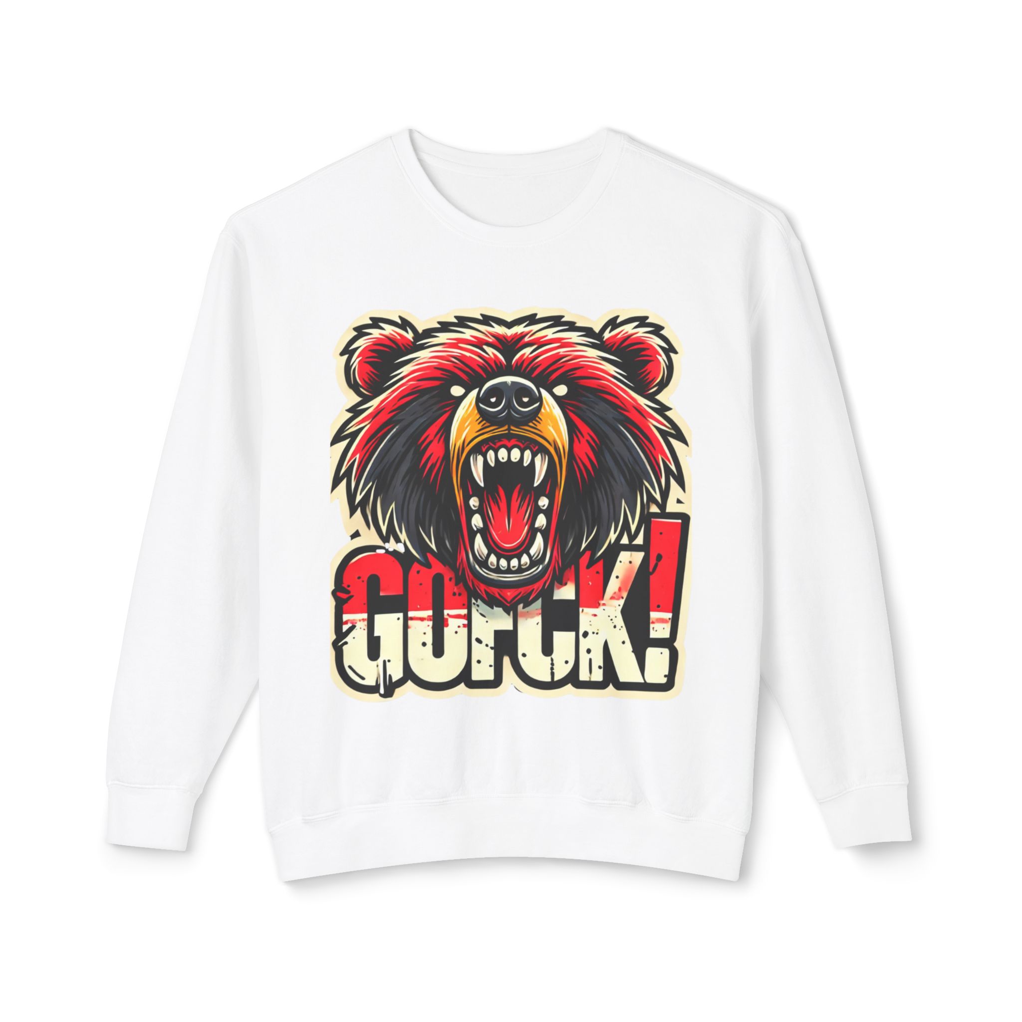 GOFCK Killa Bear. Designer Exclusive Unisex Lightweight Crewneck Sweatshirt - Image 5