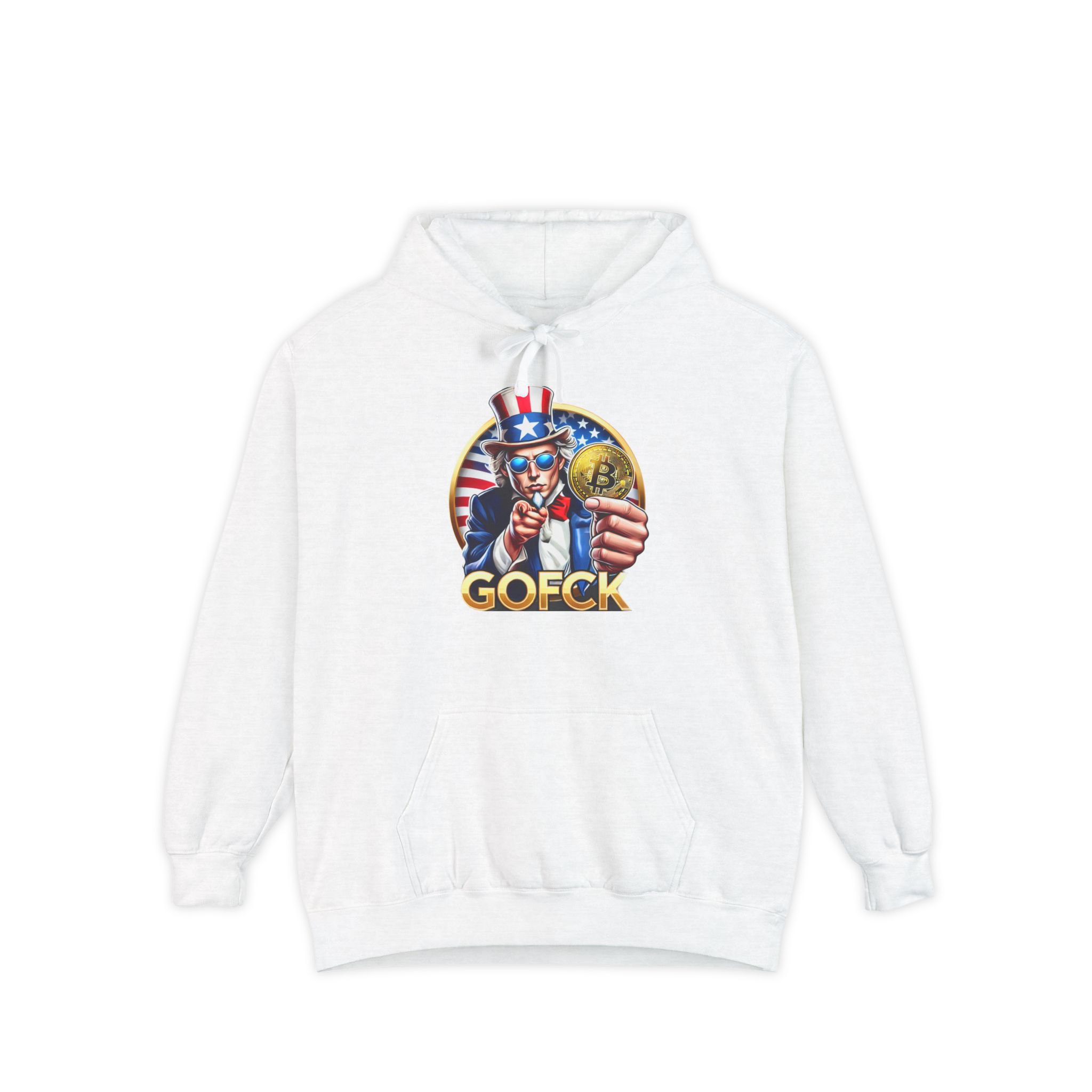 GOFCK Uncle Must. Designer Unisex Garment-Dyed Hoodie - Image 5