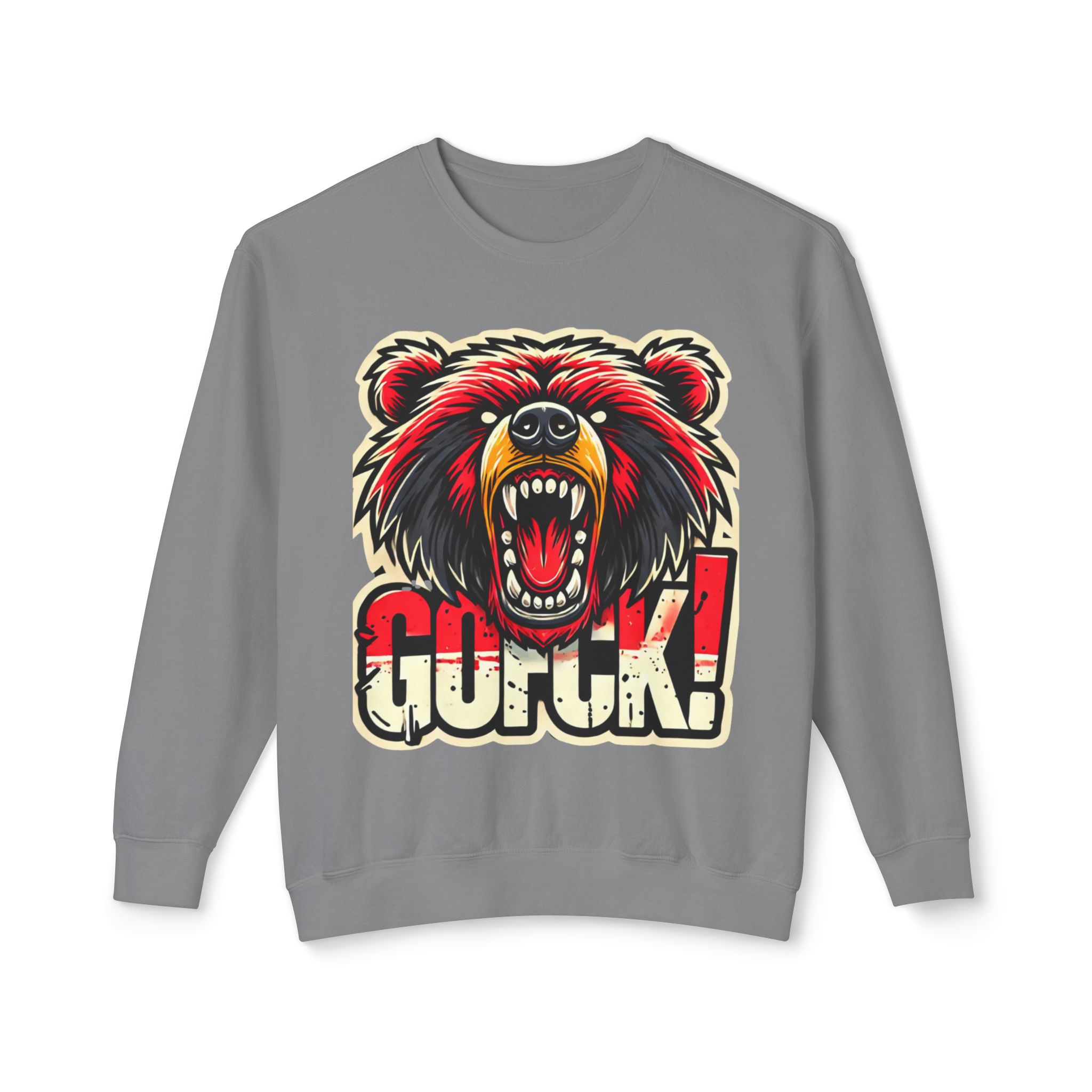 GOFCK Killa Bear. Designer Exclusive Unisex Lightweight Crewneck Sweatshirt - Image 33