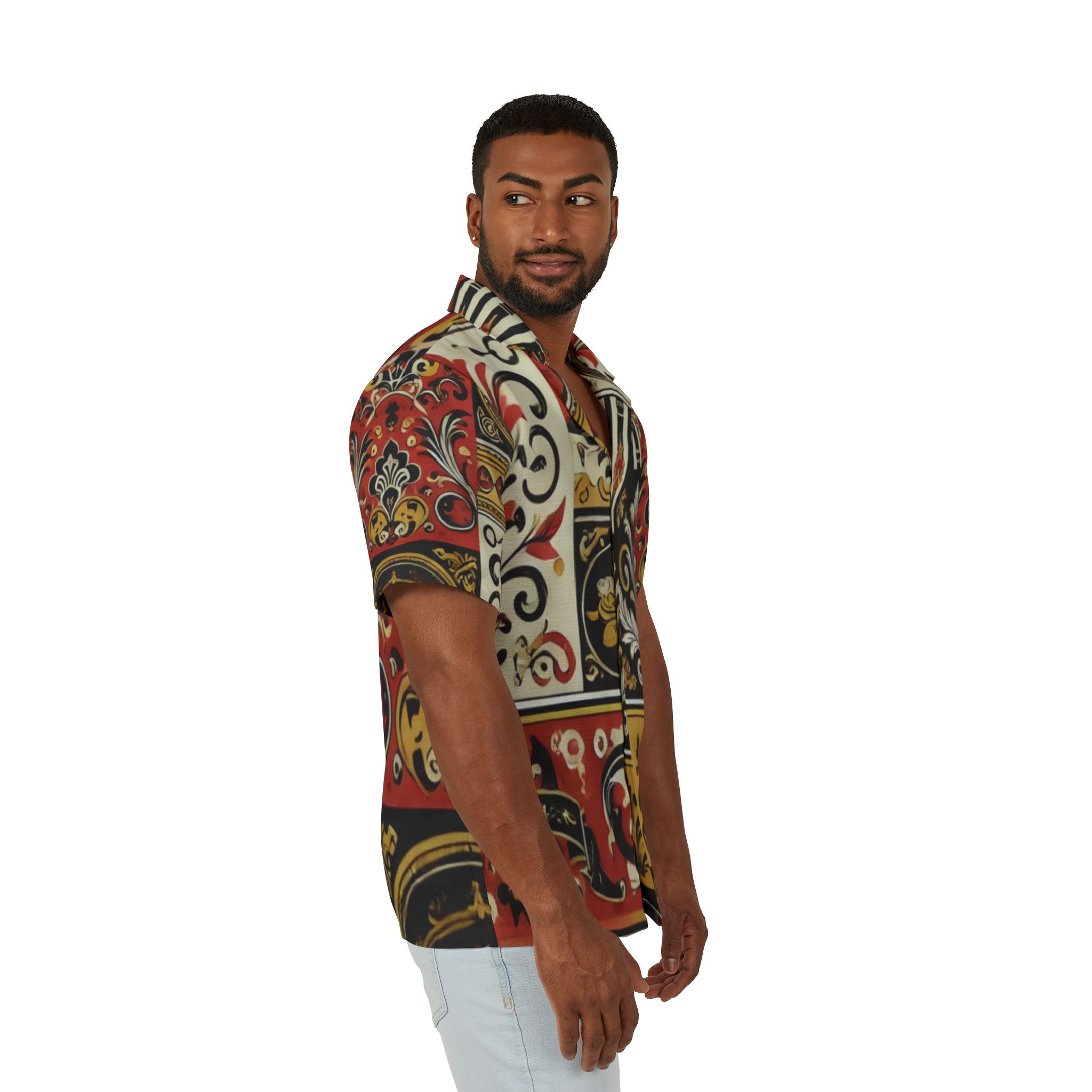 GOFCK NewKing. Unique Designer Men's Casino Shirt (AOP) - Image 6