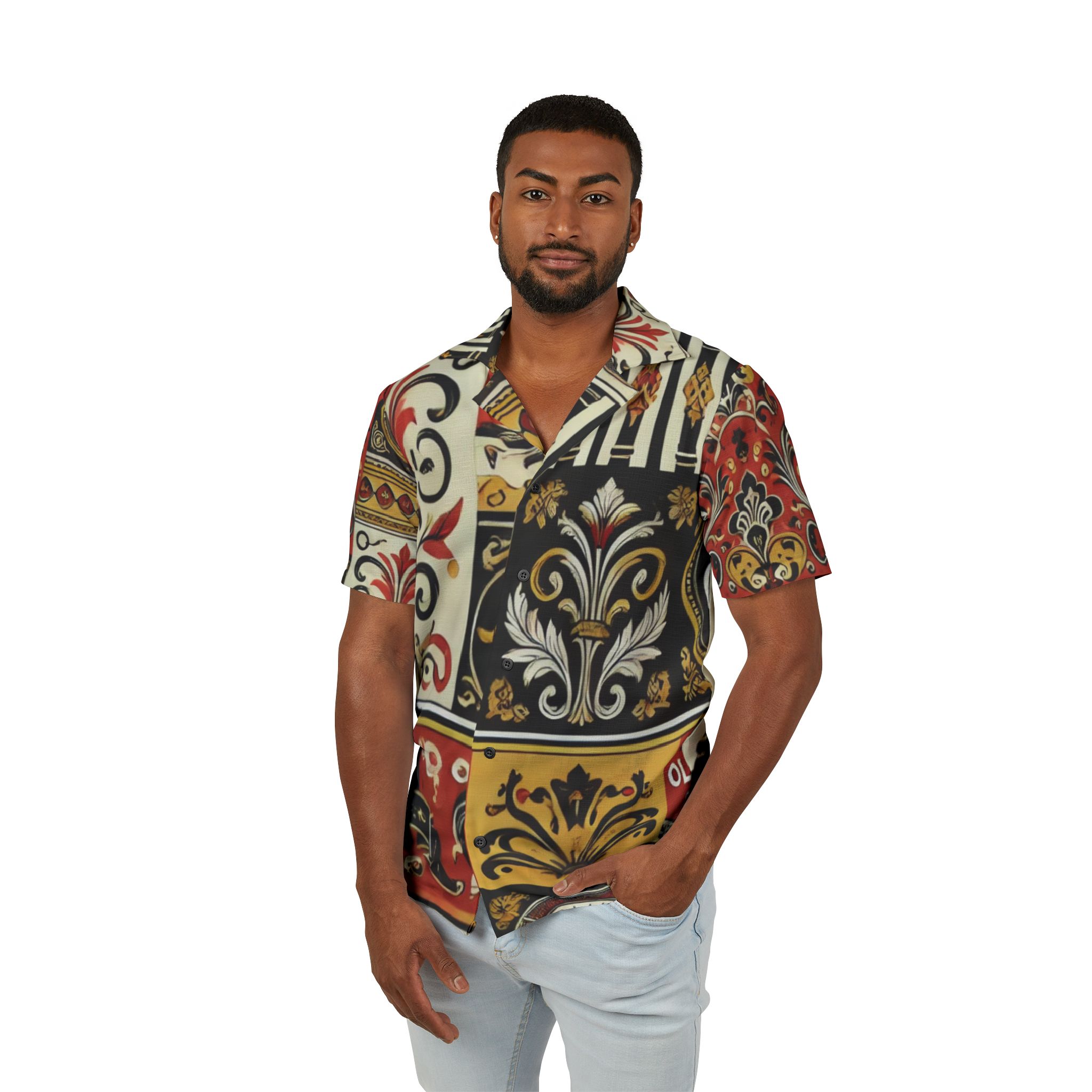 GOFCK NewKing. Unique Designer Men's Casino Shirt (AOP)