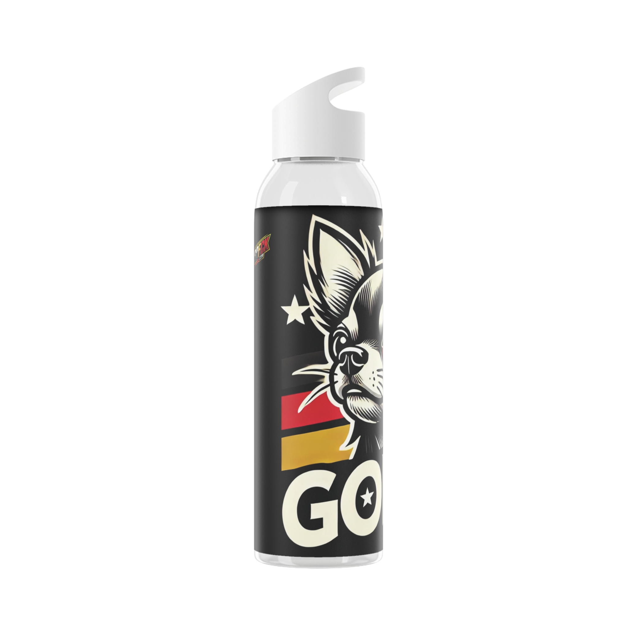 GOFCK Chihuahua Fighter Designer Sky Water Bottle. - Image 3