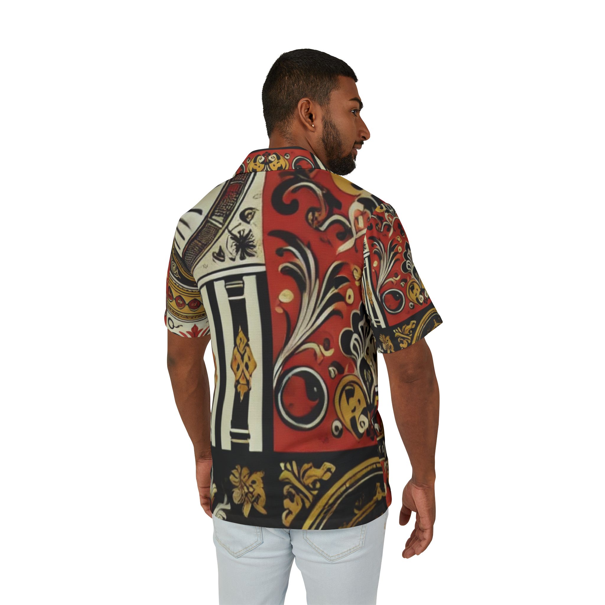 GOFCK NewKing. Unique Designer Men's Casino Shirt (AOP) - Image 4