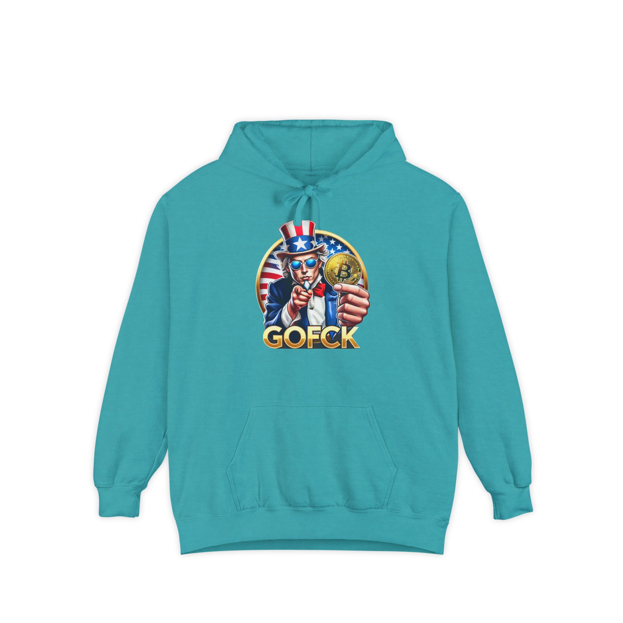 GOFCK Uncle Must. Designer Unisex Garment-Dyed Hoodie - Image 25
