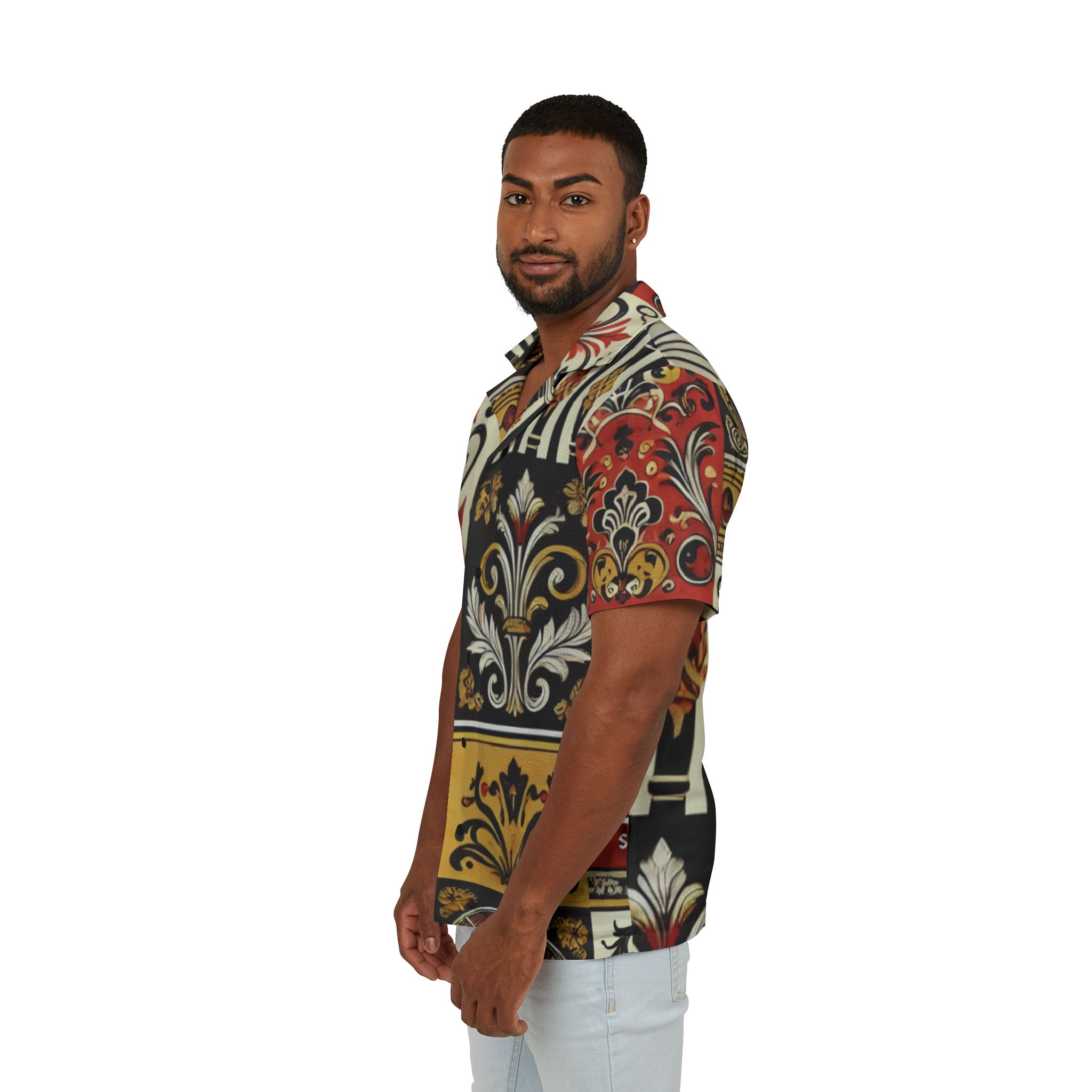 GOFCK NewKing. Unique Designer Men's Casino Shirt (AOP) - Image 5
