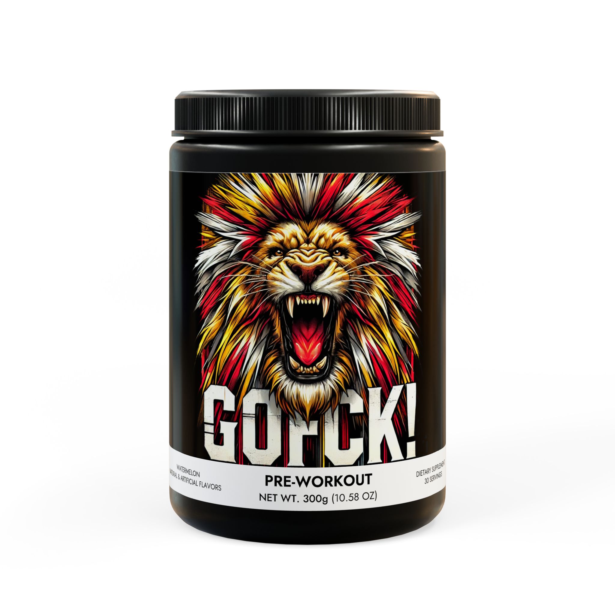 Pre-Workout GOFCK Labs Original Supplement, Watermelon (300g, 10.58oz)