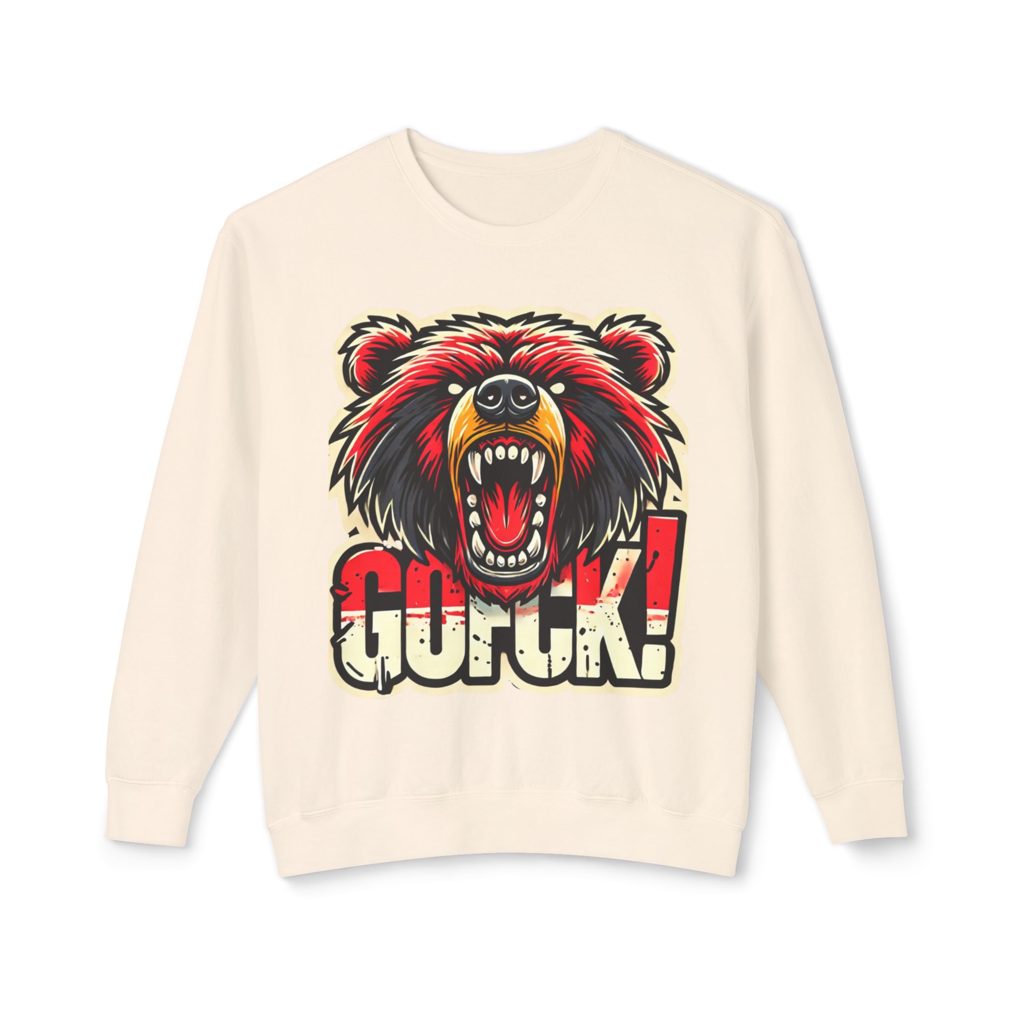 GOFCK Killa Bear. Designer Exclusive Unisex Lightweight Crewneck Sweatshirt - Image 9