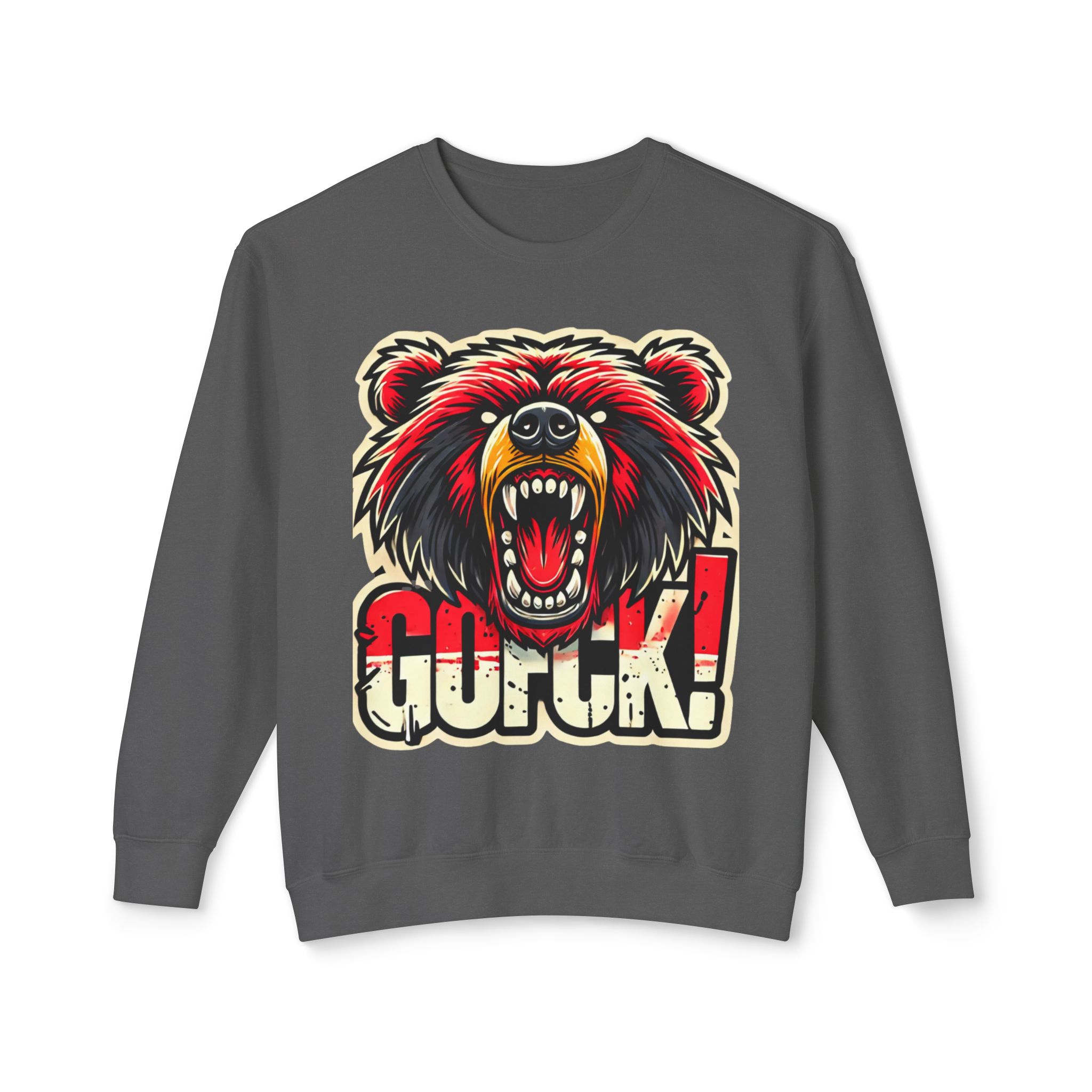 GOFCK Killa Bear. Designer Exclusive Unisex Lightweight Crewneck Sweatshirt - Image 29