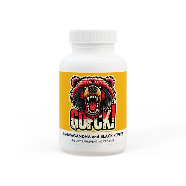 GOFCK Labs. Natural Ashwagandha and Pure Black Pepper Supplement (60 capsules)