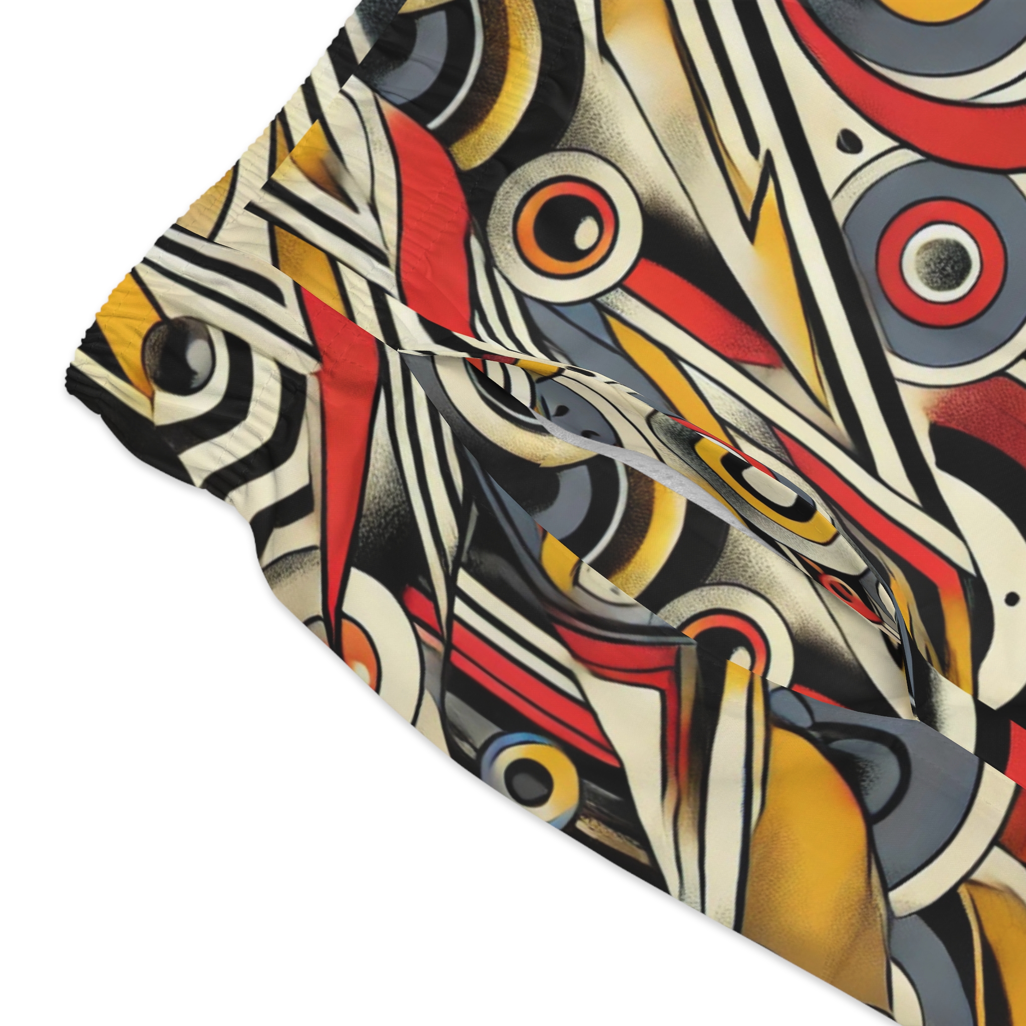 GOFCK Flaming Male Swim Trunks (AOP) Unique Shorts Design. - Image 6