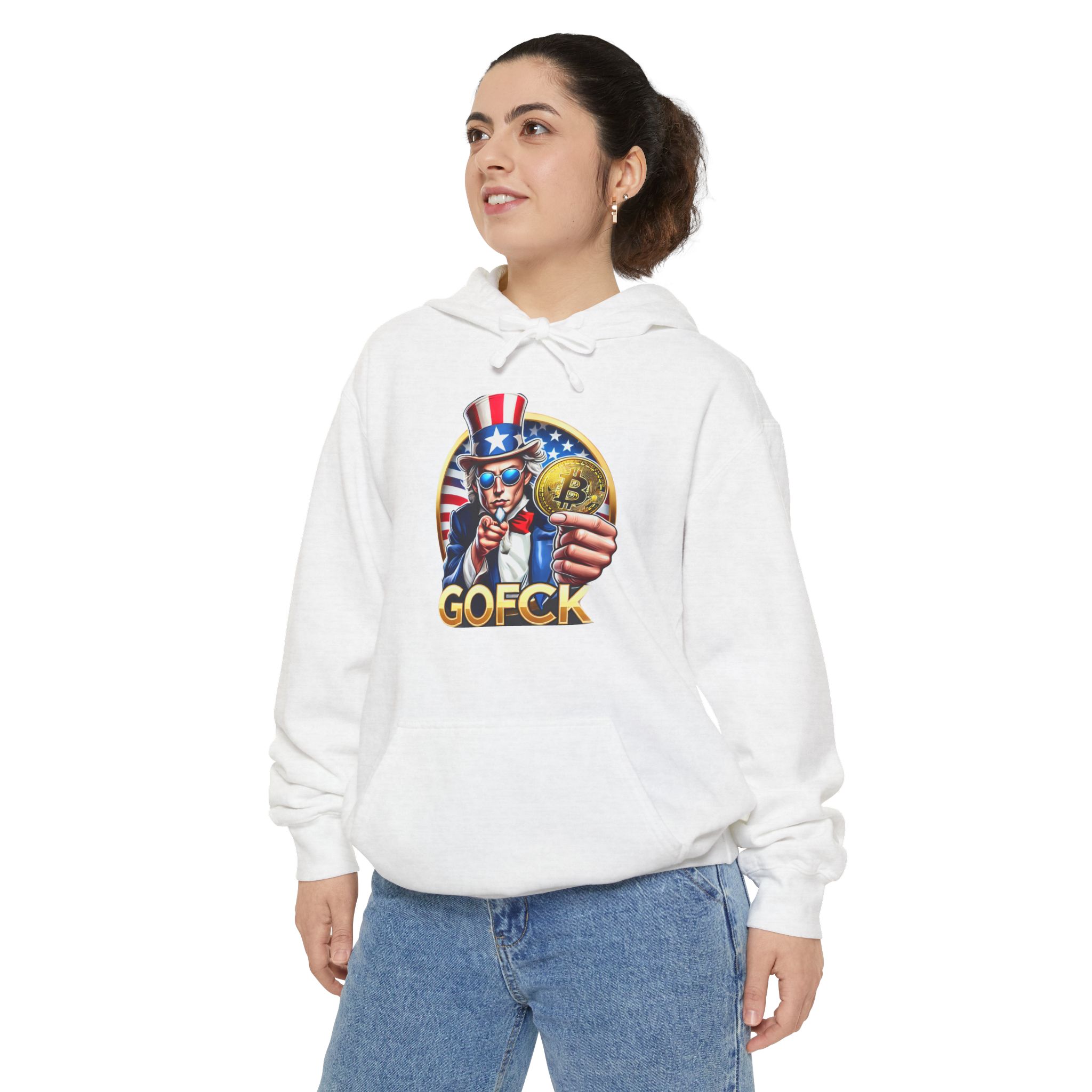 GOFCK Uncle Must. Designer Unisex Garment-Dyed Hoodie - Image 7