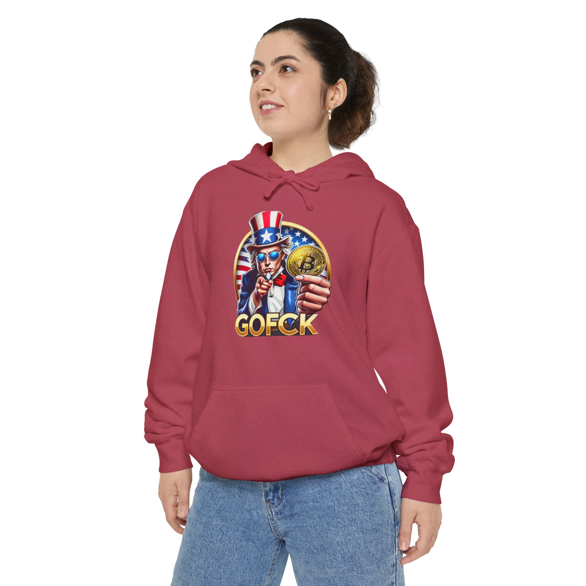GOFCK Uncle Must. Designer Unisex Garment-Dyed Hoodie - Image 43