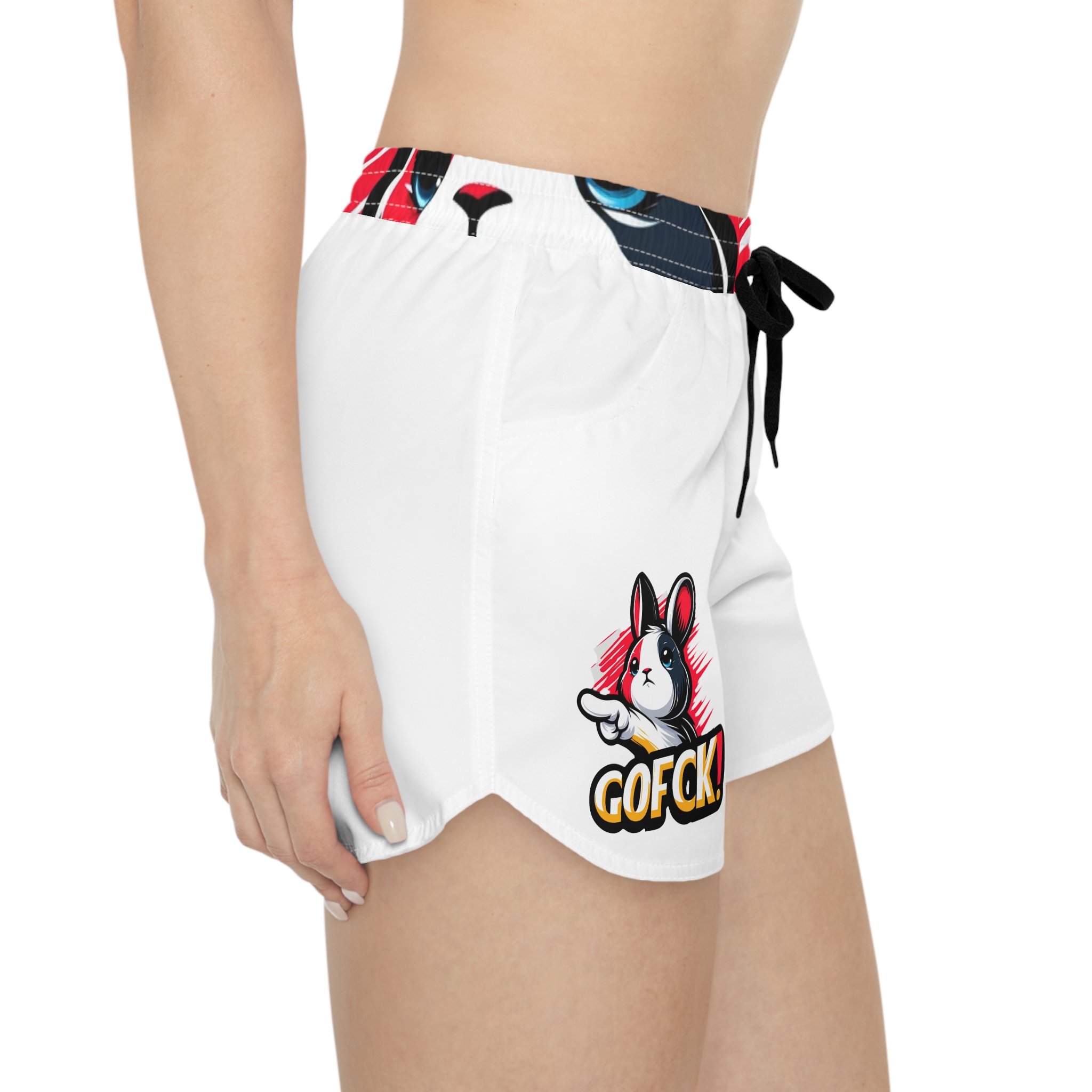 GOFCK WildBunny Designer Women's Casual Shorts (AOP) - Image 4
