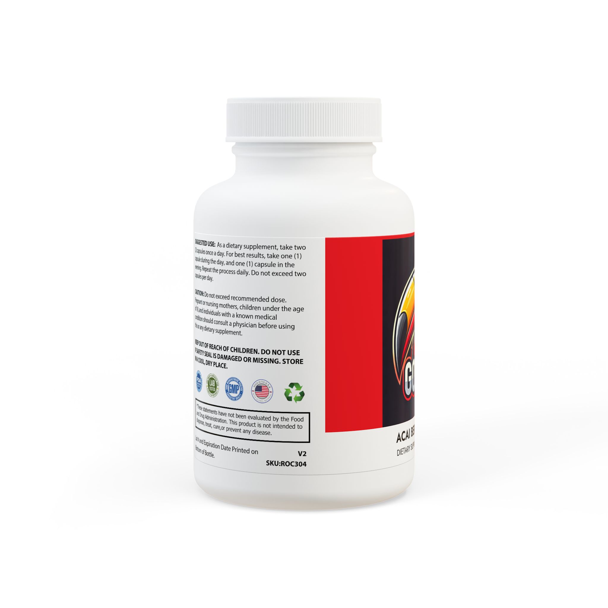 GOFCK Labs. Original Acai Berry Complex. Imported Natural Super Supplement (60 Capsules) - Image 4