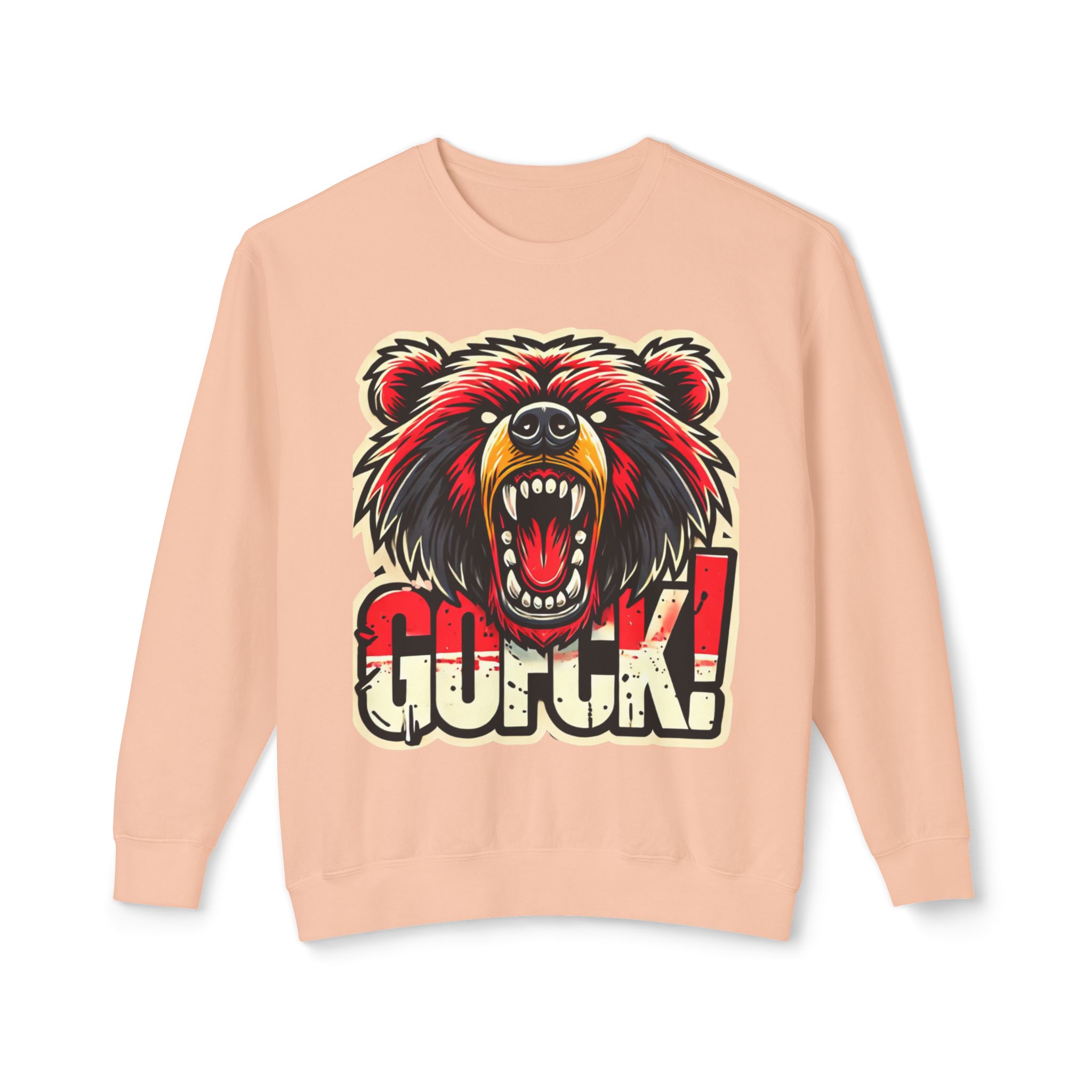 GOFCK Killa Bear. Designer Exclusive Unisex Lightweight Crewneck Sweatshirt - Image 13