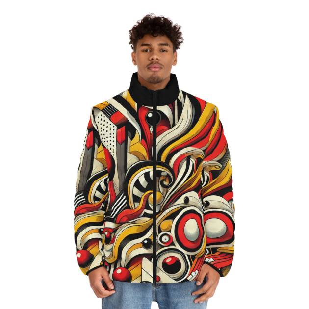 Designer Exclusive Abstract Waves Puffer GOFCK Jacket